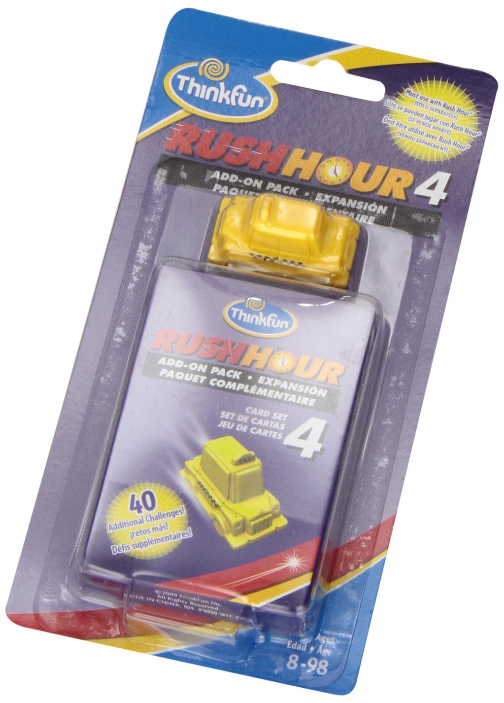 Thinkfun Rush Hour 4 - Fun Brain Teaser Puzzle Game for Kids & Adults | Perfect for Family Game Night, Travel & Classroom Learning