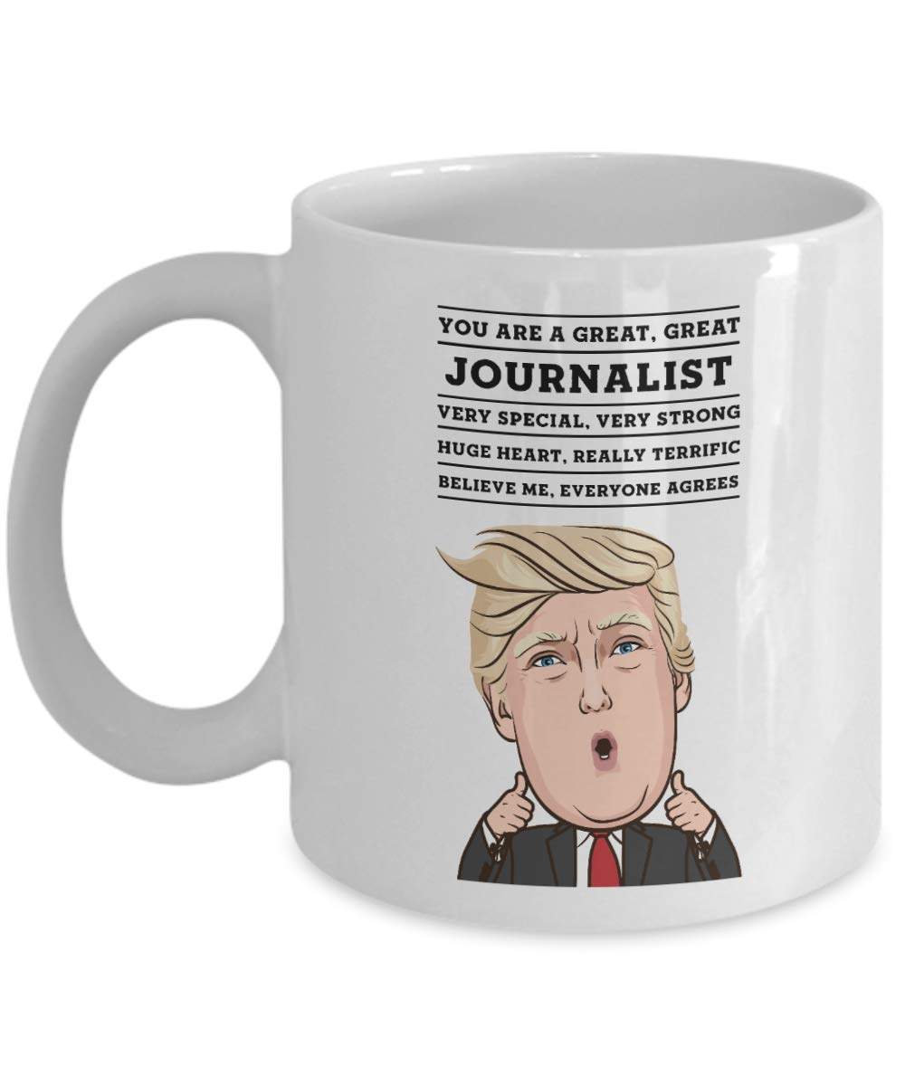 Funny Christmas Gifts for Journalists - Unique & Hilarious Coffee Mug for Coworkers, Friends | Perfect Office Gift for Writers & News Lovers