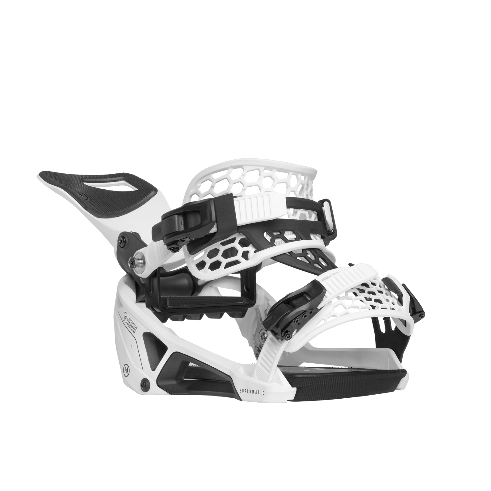 Nidecker Supermatic Snowboard Bindings for Men 2025 - Quick Entry & Secure Fit for All-Mountain & Freestyle Riding