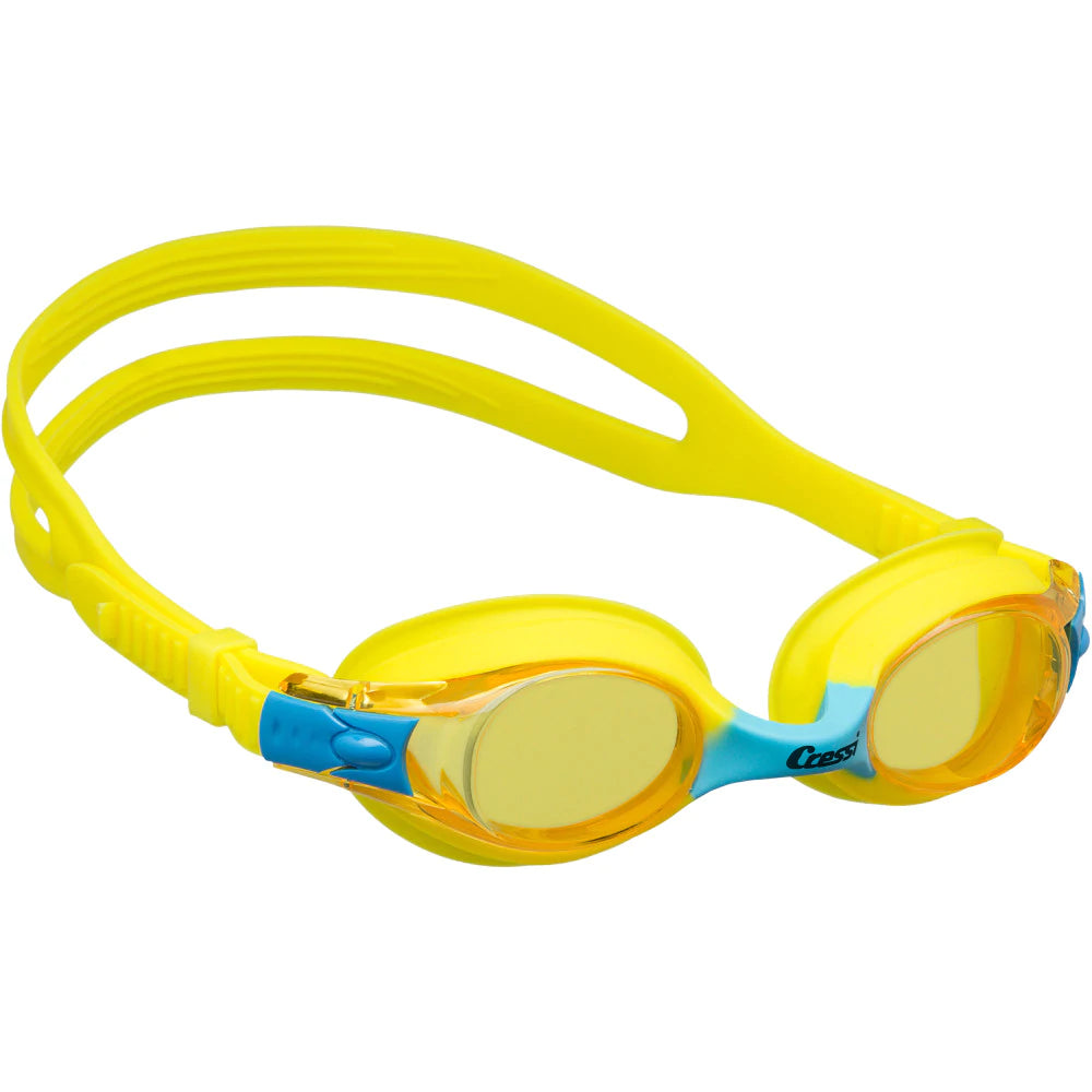 Cressi Dolphin 2.0 Snorkel Set - Yellow & Blue Snorkeling Gear for Adults & Kids | Perfect for Beach Vacations, Pool Swimming & Underwater Adventures