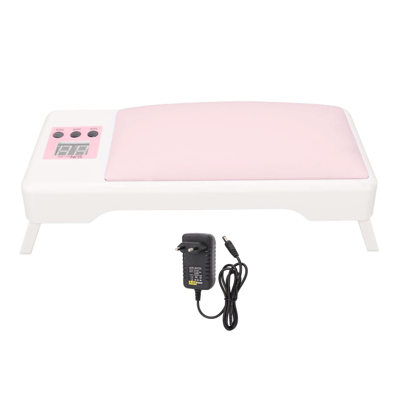 UBERSWEET® Portable Folding Nail Lamp - Professional UV LED Gel Nail Dryer for Home & Salon Use, Compact & Lightweight for Travel (Pink) | Perfect for Manicures, Pedicures & Nail Art at Home or On-The-Go
