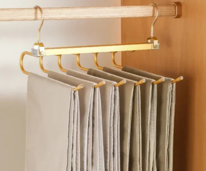 Multi-Functional Magic Pants Hanger - Space Saving Closet Organizer for Jeans, Trousers & Skirts | Perfect for Home, Office & Travel Storage