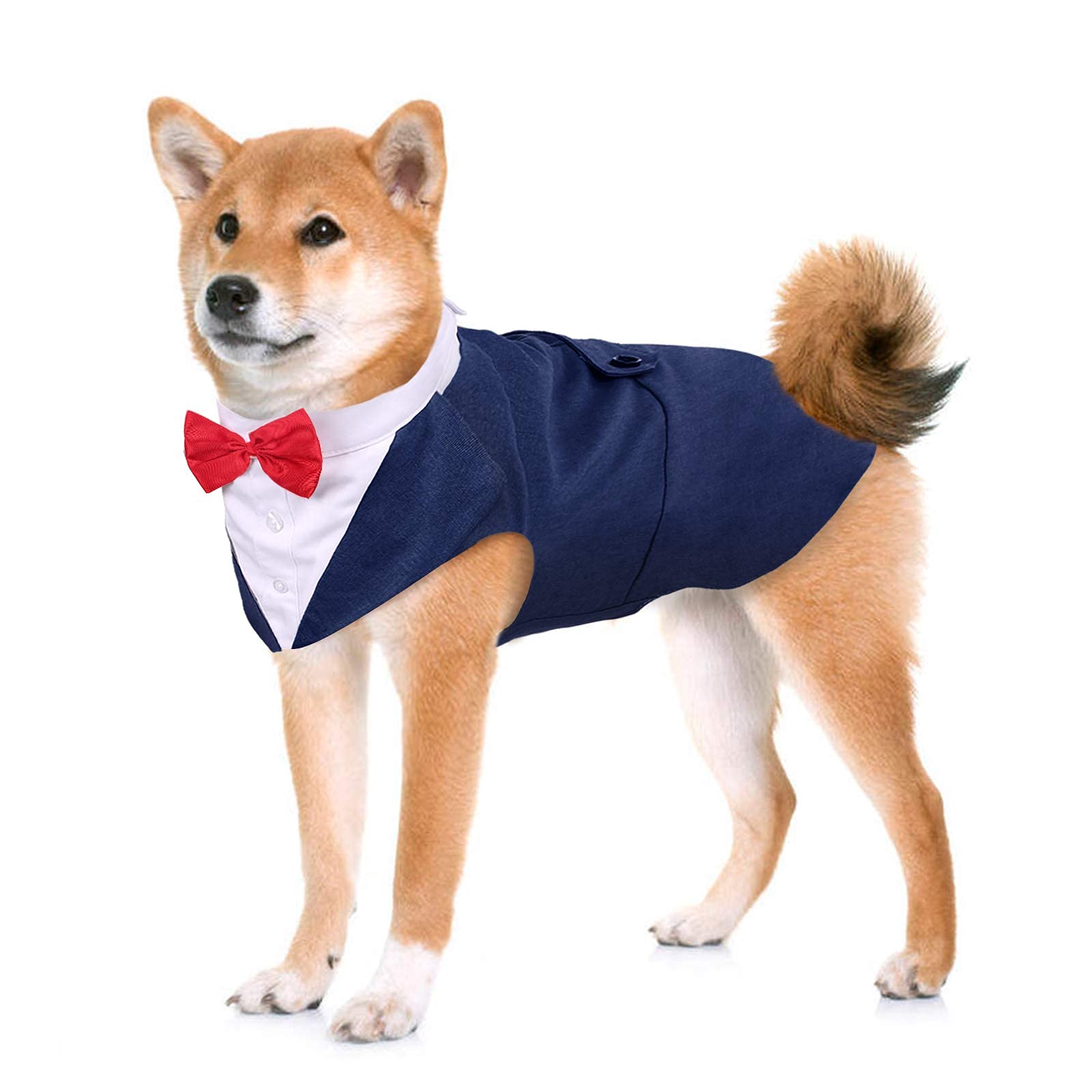 Kuoser Dog Tuxedo Suit & Bandana Set - Formal Wedding Attire for Large & Medium Dogs (Golden Retriever, Samoyed, Bulldog) - Perfect for Weddings, Parties & Special Occasions