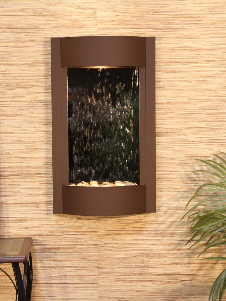 Adagio Serene Waters Woodland Brown Silver Mirror SWA3740 - Elegant Bathroom Vanity Mirror for Modern Home Decor