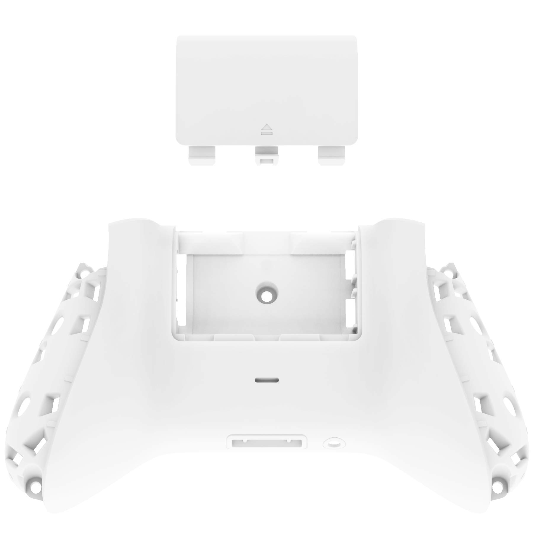 eXtremeRate White Replacement Back Cover Shell for Xbox Core Wireless Controller - Battery Cover & Bottom Shell Compatible with Xbox Series X & S (Controller Not Included) - Perfect for Customization & Repair