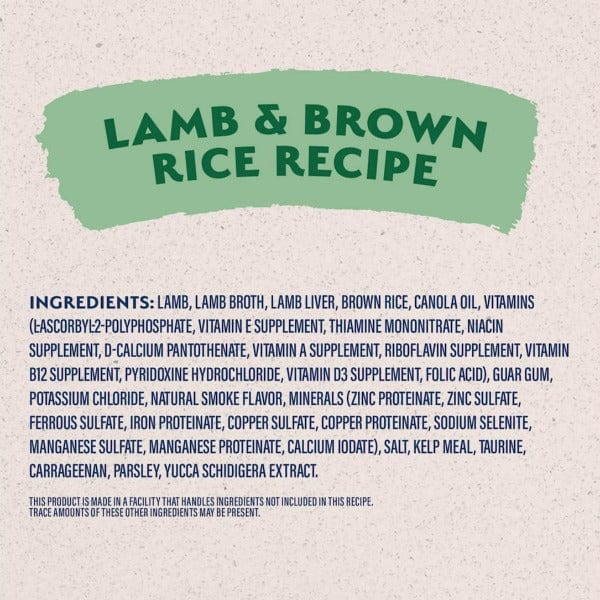 Natural Balance Limited Ingredient Lamb & Brown Rice Recipe Canned Dog Food - Grain-Free, Hypoallergenic Wet Food for Dogs with Sensitive Stomachs - Perfect for Mealtime, Travel & Emergency Pet Food Storage