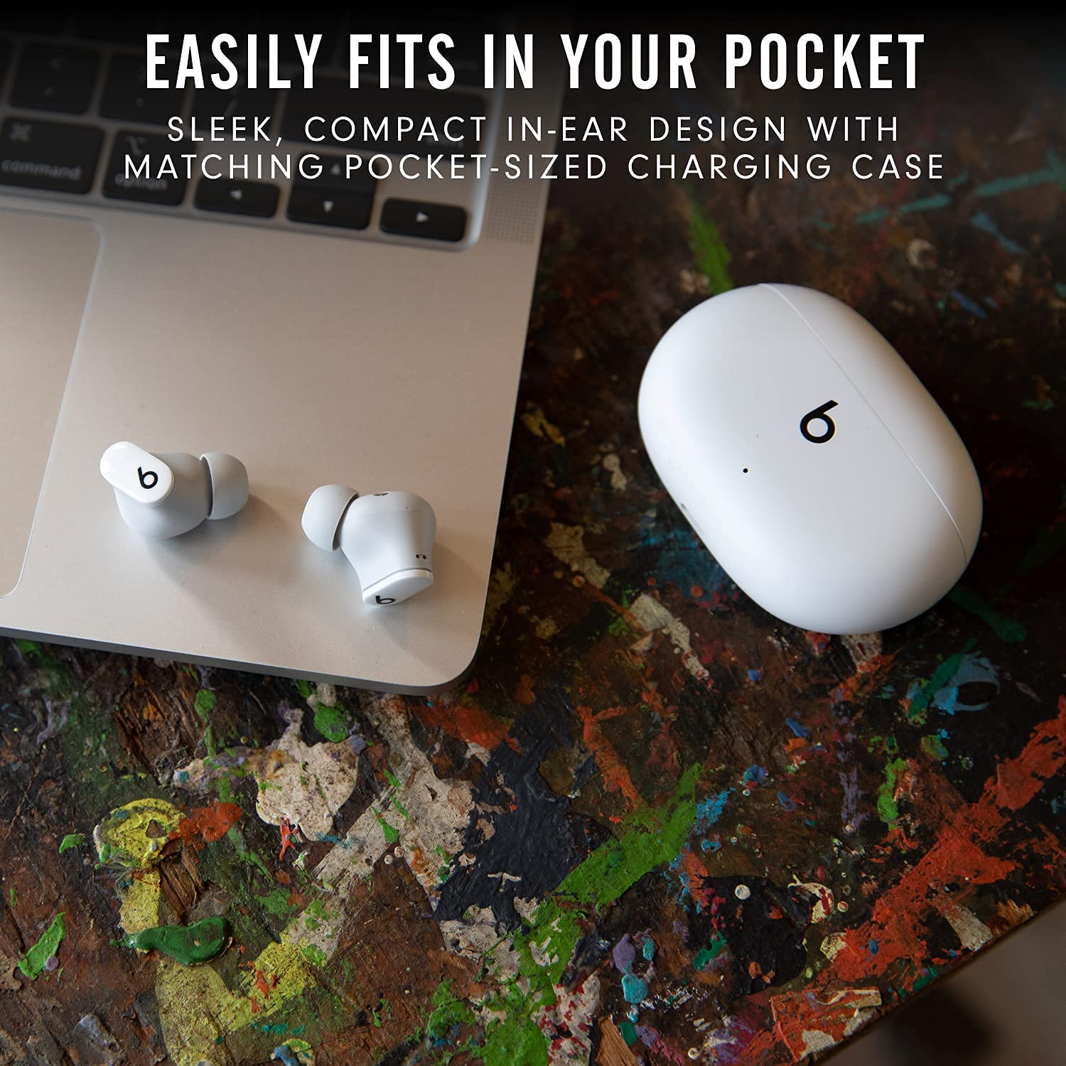 Beats Studio Buds - True Wireless Noise Cancelling Earbuds with Active Noise Cancellation - White (Renewed Premium) - Perfect for Workouts, Commuting & Travel