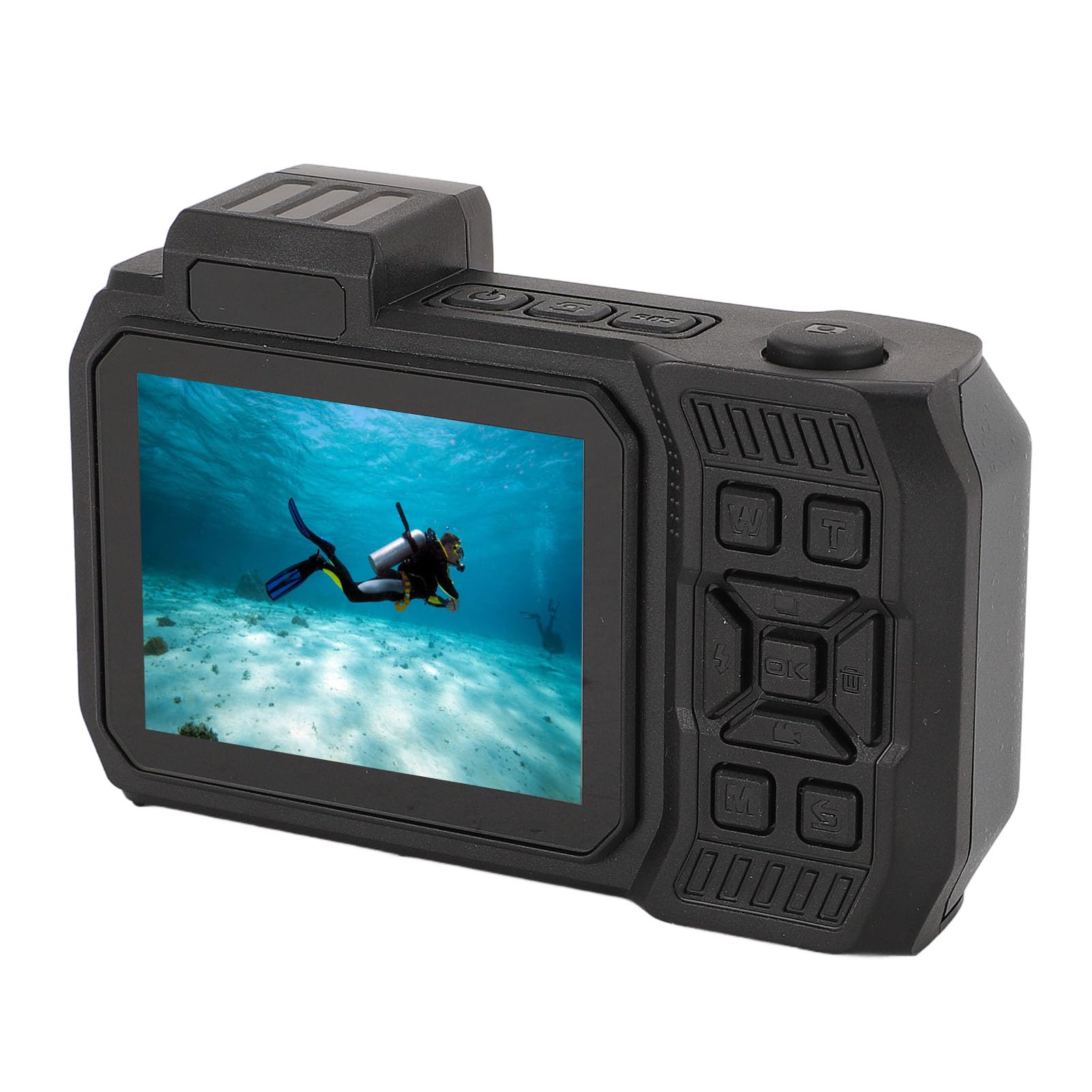 48MP 4K Waterproof Action Camera with 16X Digital Zoom & Autofocus - 2.4