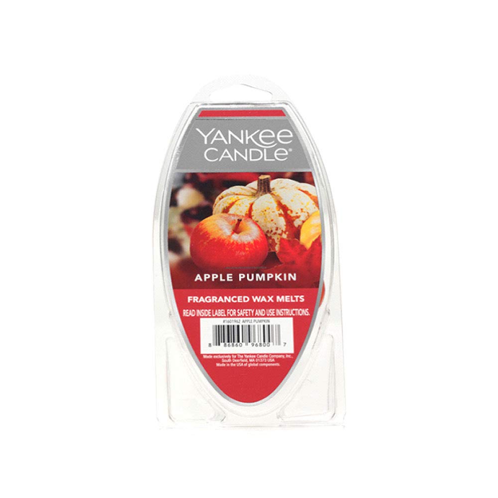 Yankee Candle Apple Pumpkin Scented Wax Melts - 6 Pack Fall Home Fragrance for Wax Warmers | Perfect for Autumn Decor, Thanksgiving, Halloween & Cozy Evenings