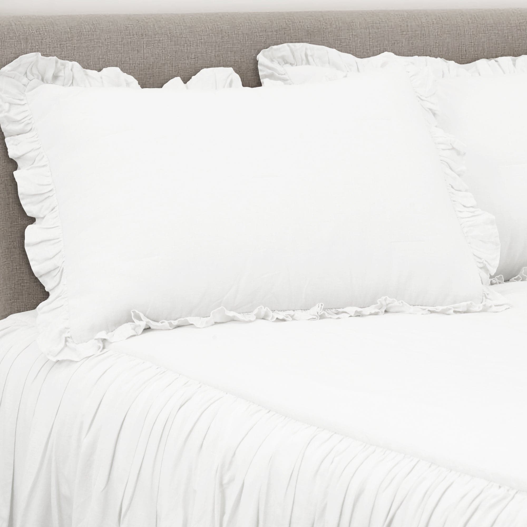 Premium Belgian Flax Linen & Cotton Blend Bedspread Set - 3 Piece Queen Size Luxury Bedding for Master Bedroom & Guest Room Decor