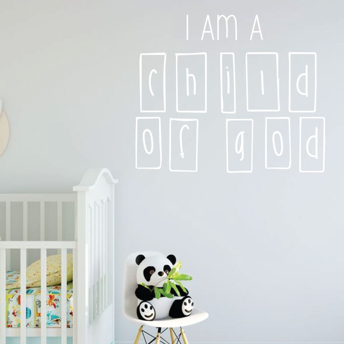 LDS Wall Decal - I Am A Child Of God - Nursery Room Vinyl Decoration for Home, Bedroom or Living Room - Perfect for Baby Shower Gifts & Christian Home Decor