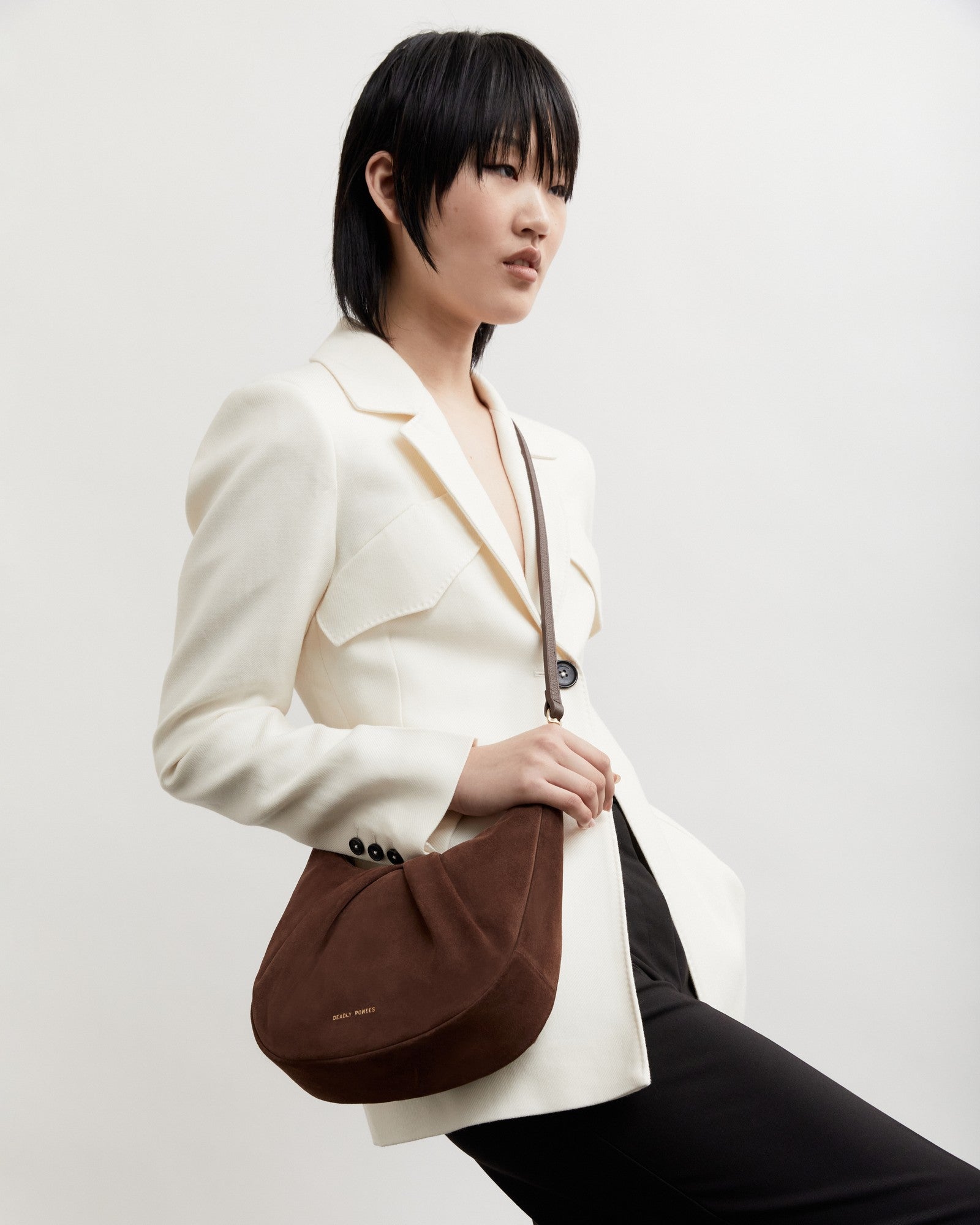 Mr Sling Mini Suede Crossbody Bag in Burnt Toast Color - Stylish & Compact Purse for Women, Perfect for Everyday Use, Travel, and Casual Outings