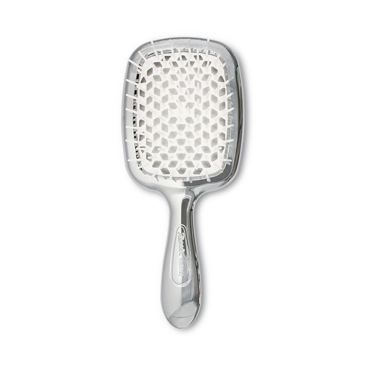 Janeke Chromium Superbrush Hairbrush for Blow Drying & Styling - Professional Salon Quality Round Brush for Smoothing & Volumizing Hair - Perfect for Home & Salon Use
