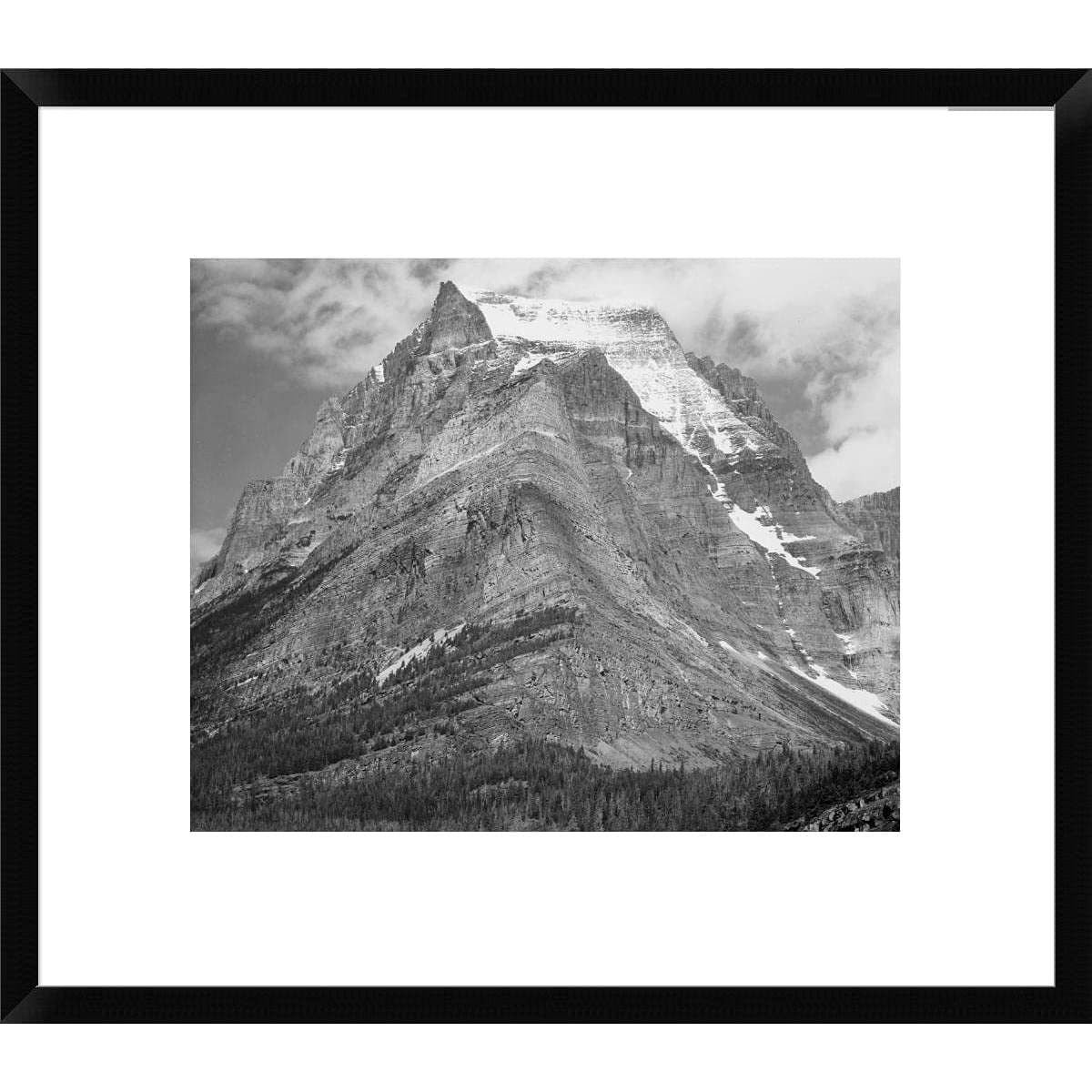 Ansel Adams 'Going-to-The-Sun Mountain' Framed Wall Art - Glacier National Park Montana Landscape Photography - Perfect for Living Room, Office & Home Decor
