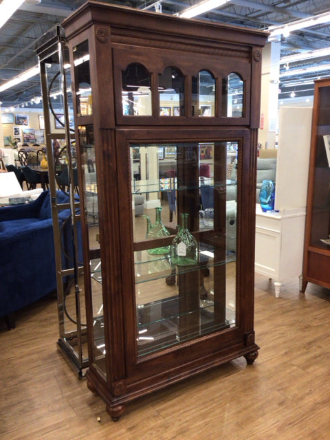 Pulaski Furniture Sliding Door Curio Cabinet - Glass Display Cabinet for Collectibles, China, and Home Decor - Perfect for Living Room, Dining Room, or Office Display
