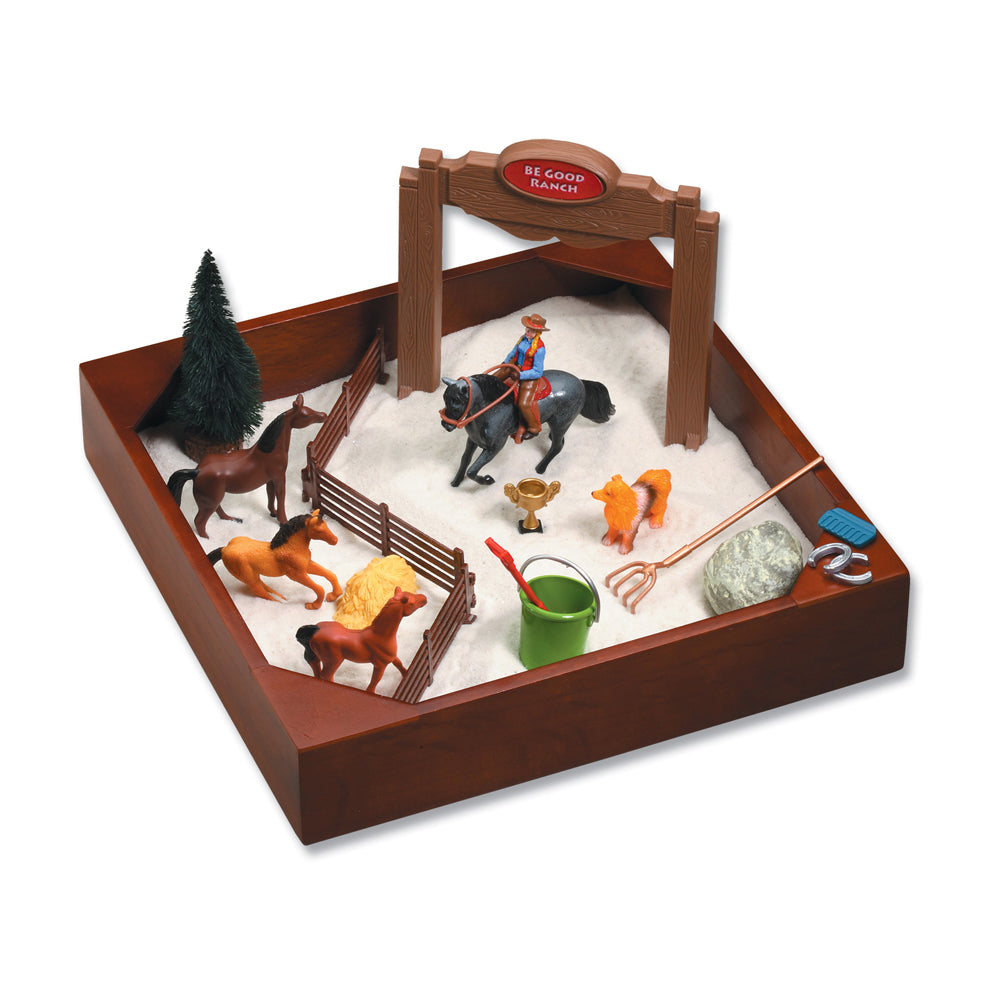 My Little Sandbox Horse Ranch Play Set - Fun Farm Animal Toys for Kids - Perfect for Outdoor & Indoor Sandbox Play, Pretend Farm Adventures