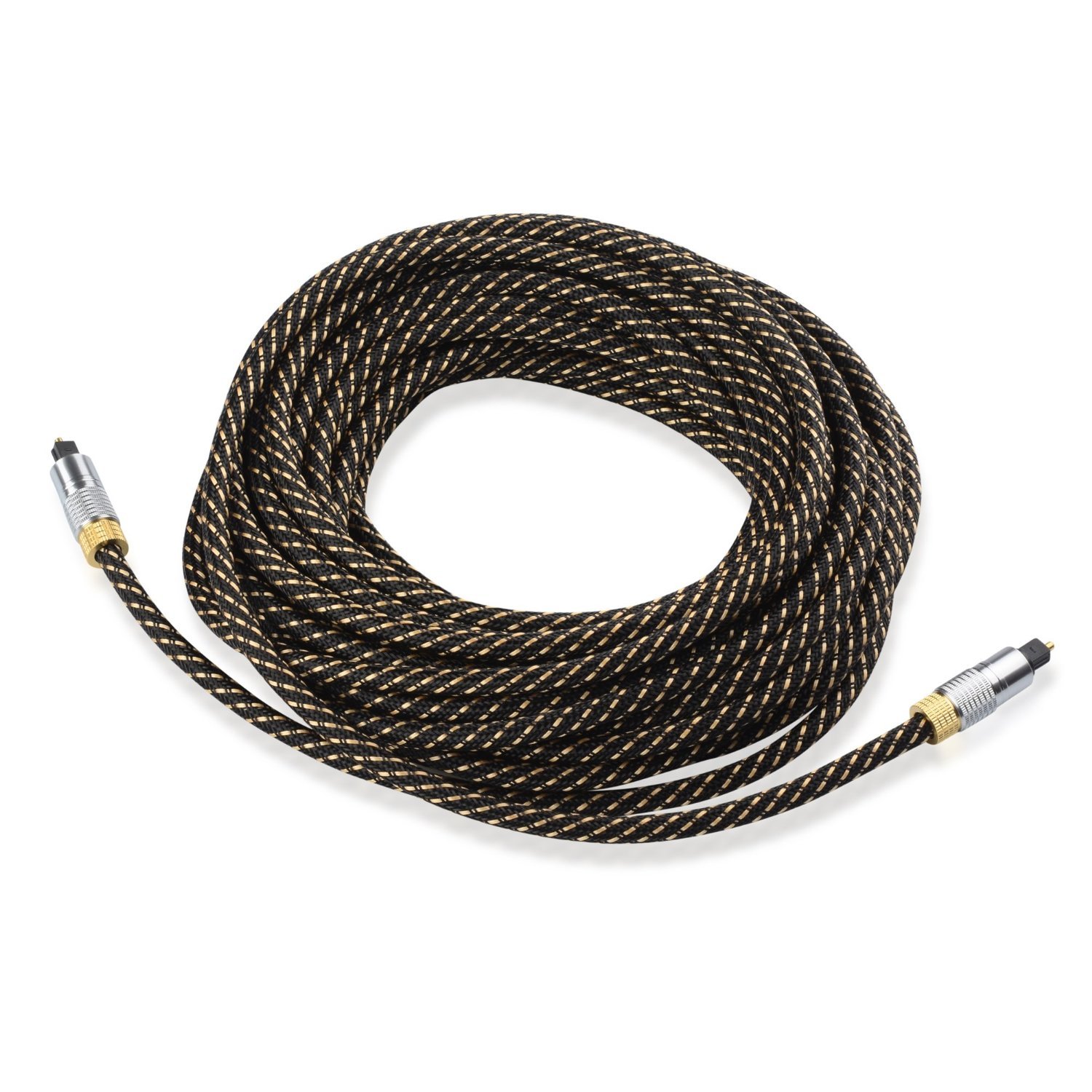 Premium Optical Audio Cable 35ft - Digital Toslink S/PDIF Cable for Soundbars & Hi-Fi Systems | Compatible with Samsung, Sonos, Sony, Bose | Perfect for Home Theater, Gaming & High-Quality Audio Streaming