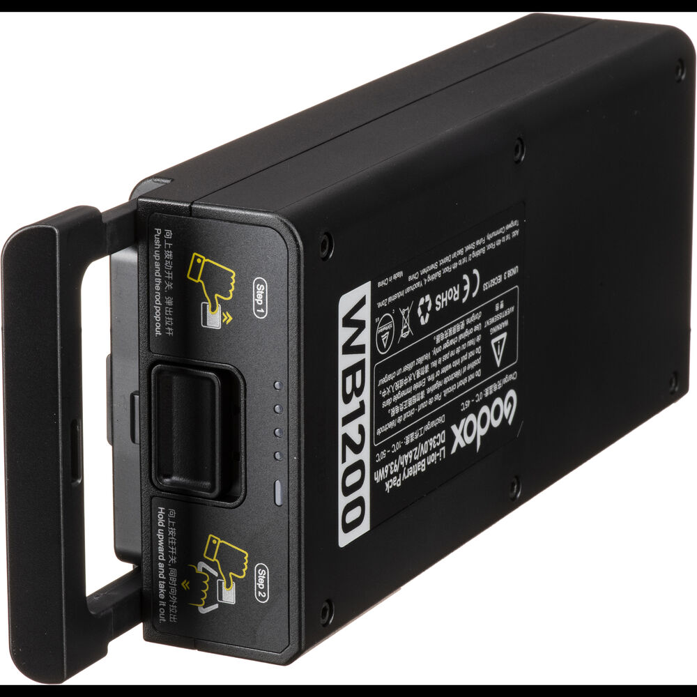 Godox AD1200 Pro Battery - 36V 2600mAh Rechargeable Lithium Battery Pack for Godox AD1200 Pro Flash - Perfect for Studio Photography, Outdoor Shoots & On-Location Lighting