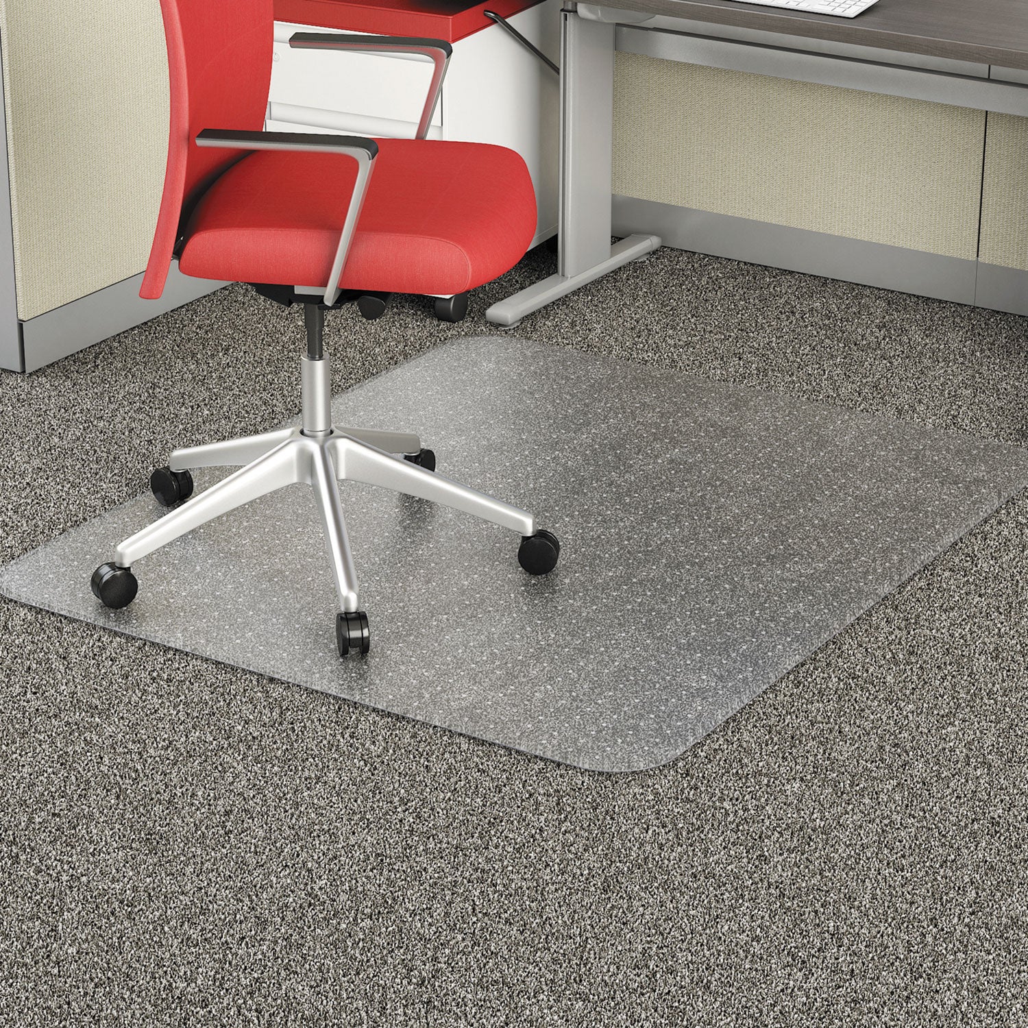 Alera® Studded Chair Mat for Flat Pile Carpet - 46