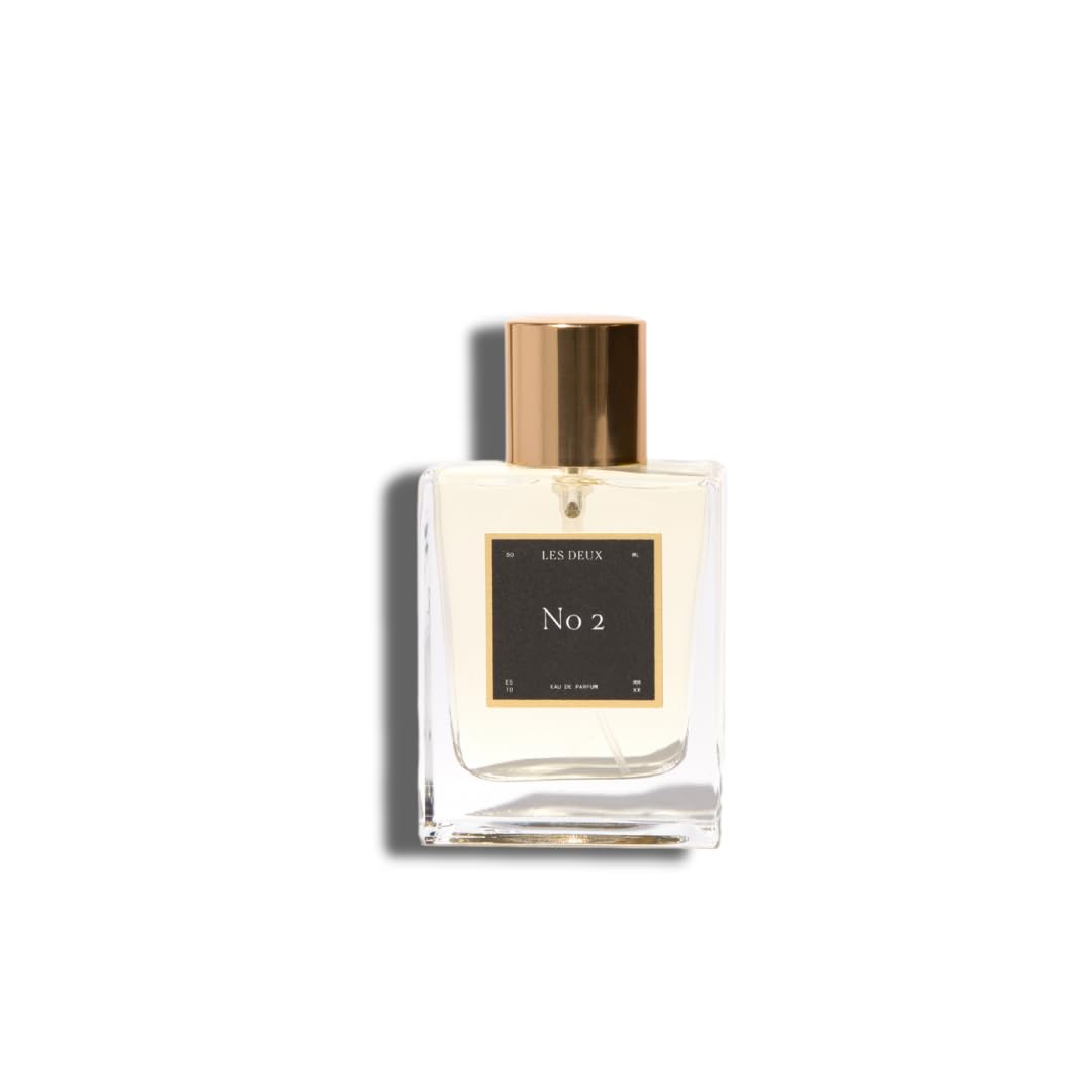 Les Deux No 2 Unisex Perfume - 50ml Luxury Vegan Fragrance with Amber, Saffron, Sandalwood & Cedar Notes | Award-Winning Long Lasting Scent for Men & Women | Perfect for Date Nights, Office Wear & Special Occasions