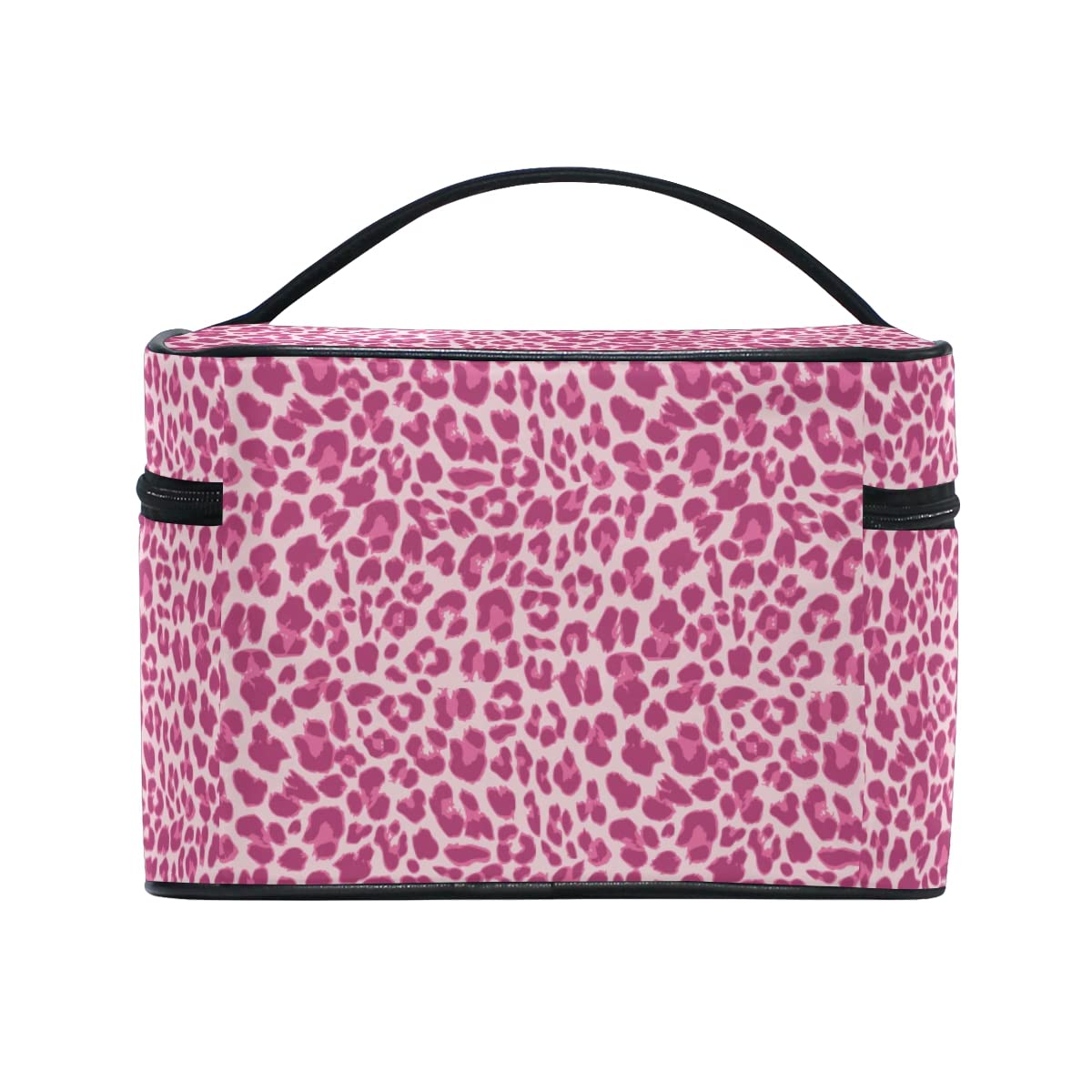 Pink Leopard Makeup Bag for Women - Travel Cosmetic Organizer | Perfect for Toiletries & Beauty Essentials on the Go
