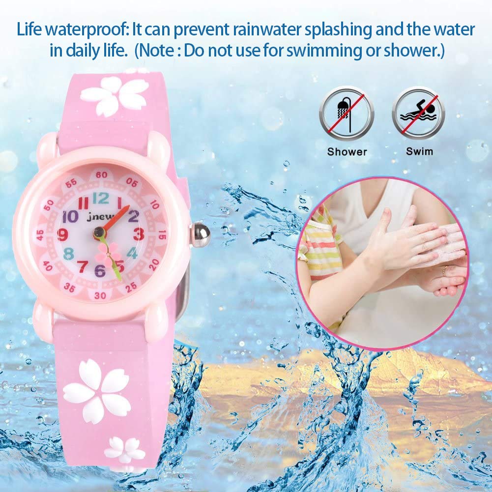 3D Cartoon Waterproof Kids Watch for Girls Ages 3-8 - Cute Digital Wristwatch with LED Display, Adjustable Strap - Perfect Birthday Gift, Christmas Present for Toddler Girls - Ideal for School, Swimming, Outdoor Play