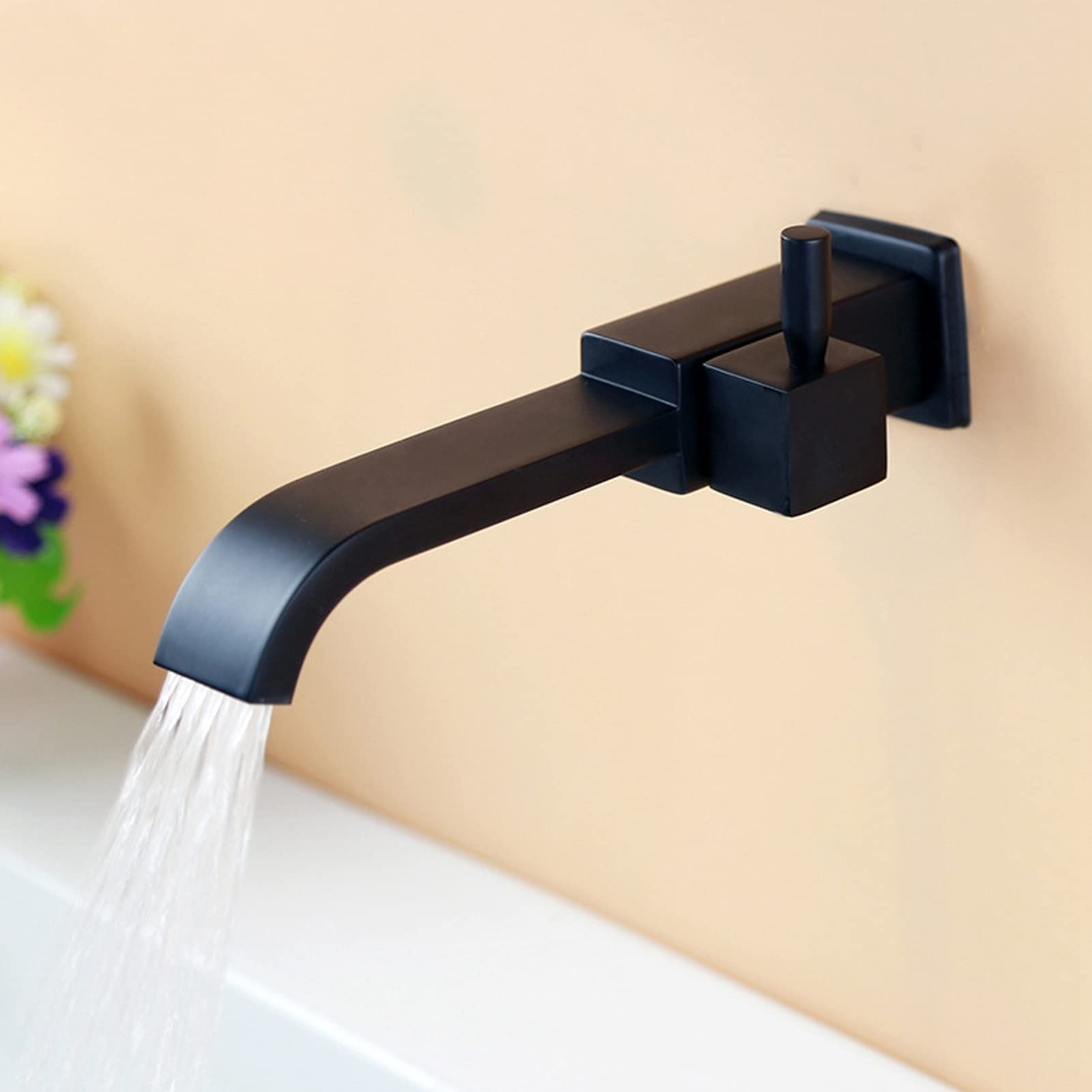 Alvinlite Single Handle Wall Mounted Cold Water Faucet - Bathroom Sink Faucet & Utility Tap for Home, Hotel, Restaurant & Bar Use - Perfect for Handwashing, Cleaning & Mop Sink Areas