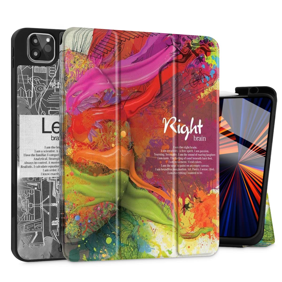 May Chen iPad Pro 11 Inch Case (2nd/3rd/4th Gen 2018-2022) - Ultra Slim Protective Cover with Wireless Apple Pencil Charging, PU Leather Trifold Stand & Auto Sleep/Wake - Perfect for Work, Study & Travel