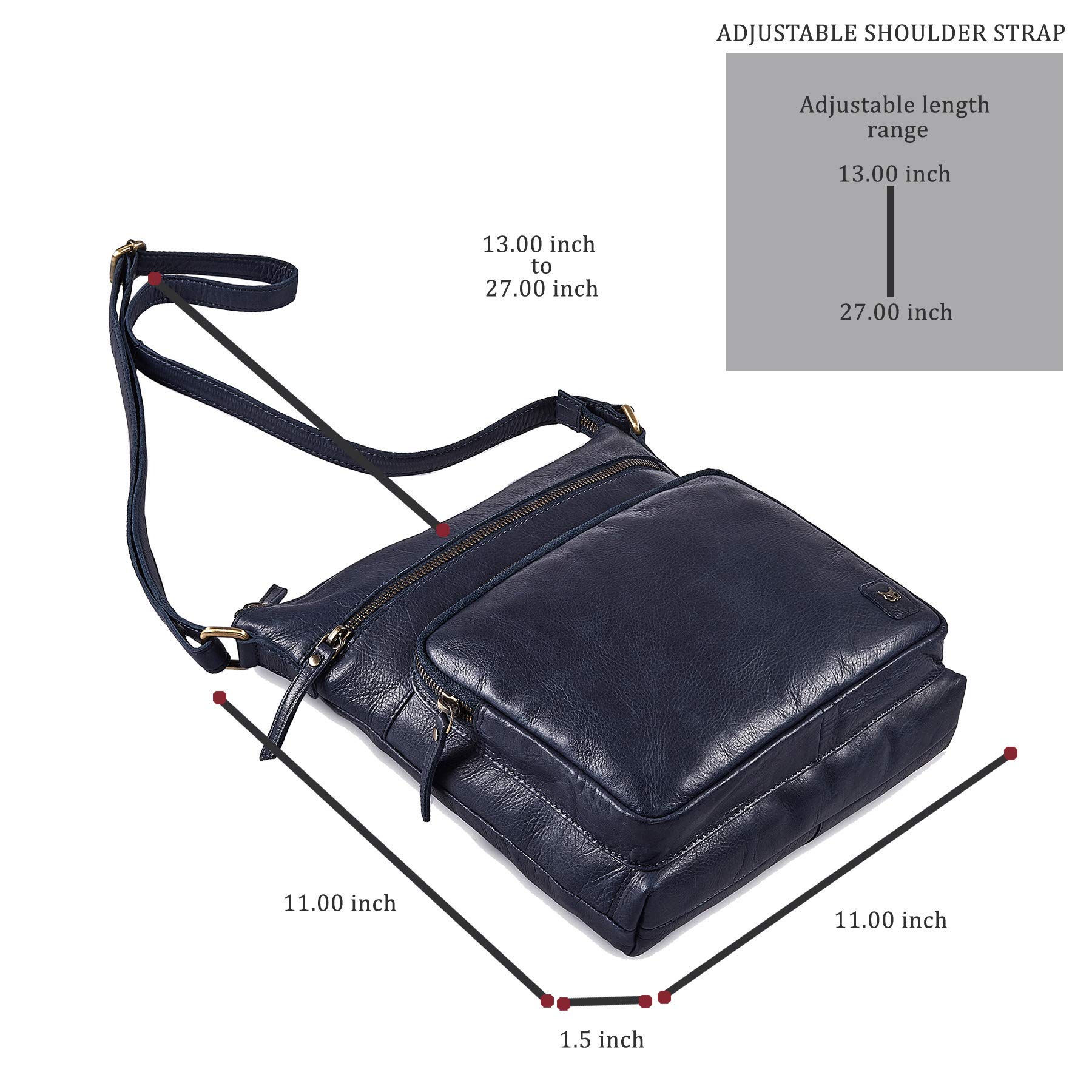 Genuine Leather Crossbody Bags for Women - Handmade Shoulder Purse with Multiple Pockets | Stylish & Trendy Handbag for Work, Travel & Everyday Use