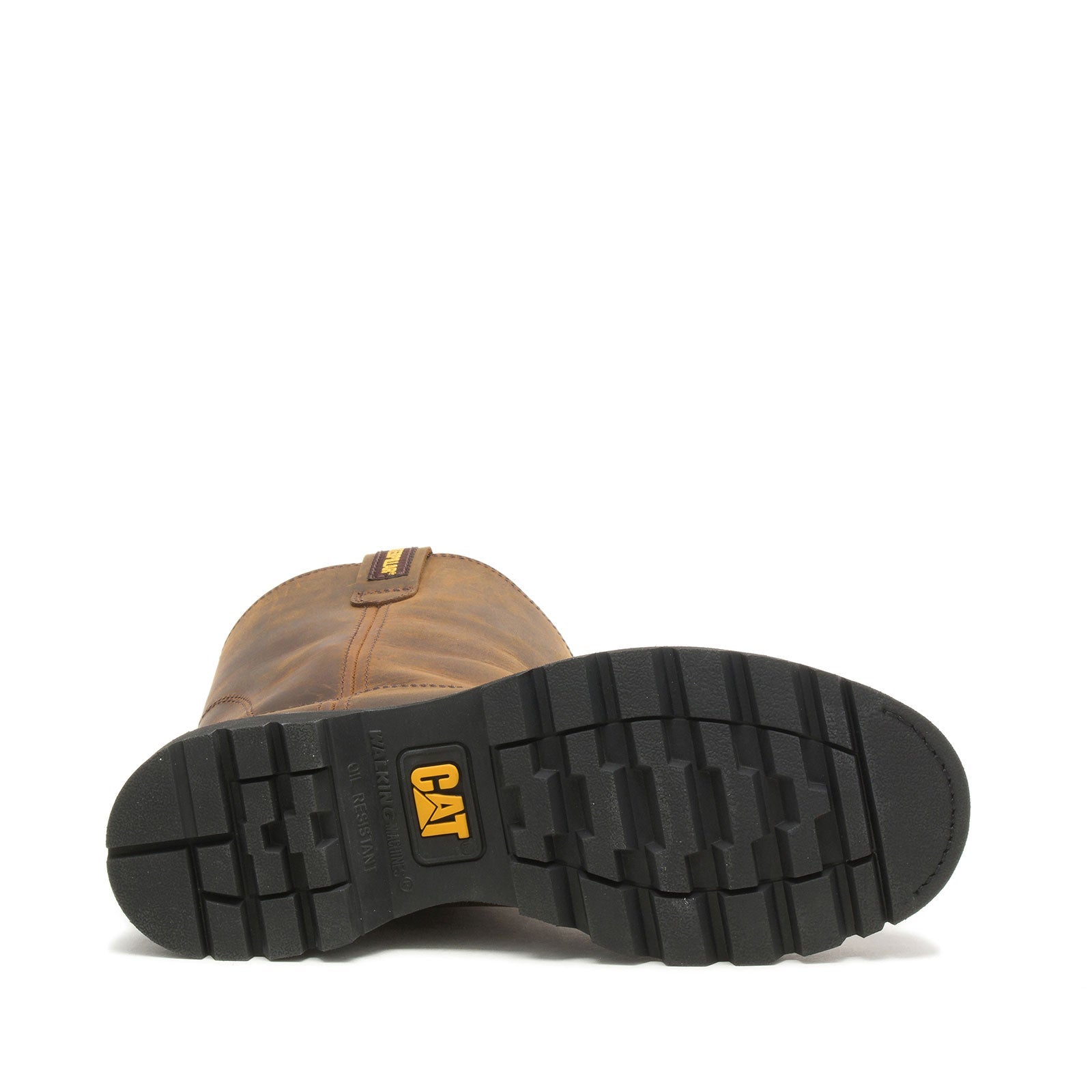 Dark Brown Revolver Soft Toe Pull On Work Boots for Men - Comfortable Slip Resistant Safety Shoes for Construction, Warehouse & Outdoor Work