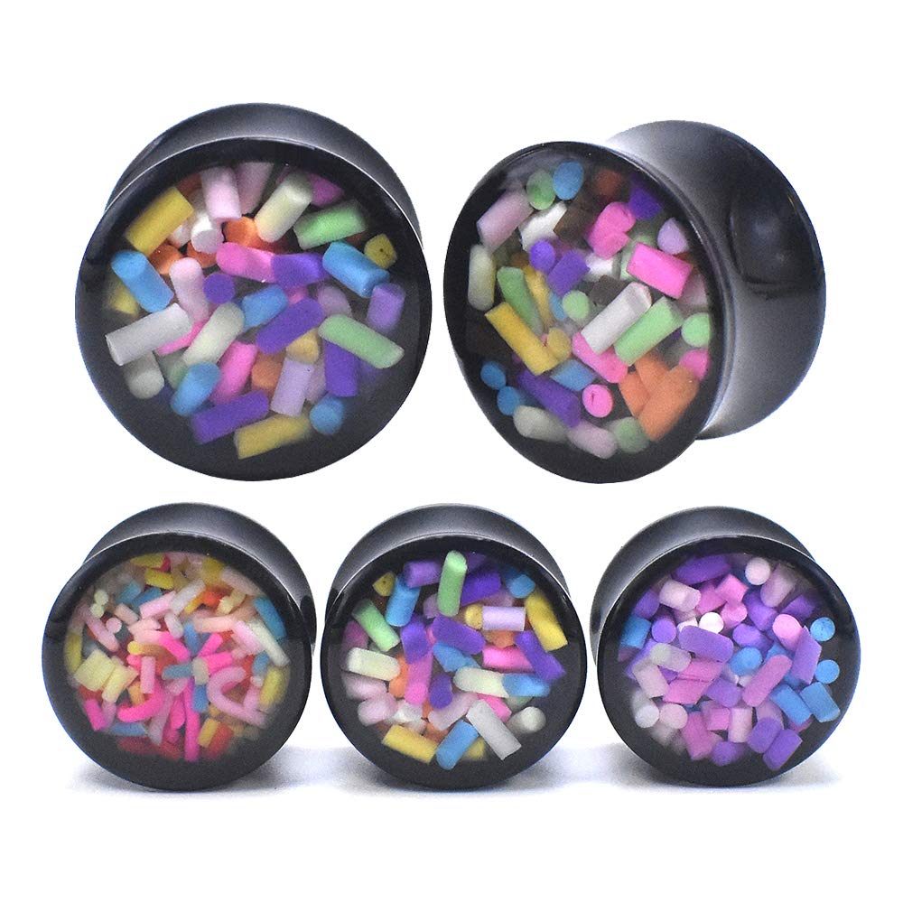 Vibrant Acrylic Chocolate Color Ear Tunnels Plugs & Gauges - Body Jewelry for Ear Stretching - Perfect for Piercing Enthusiasts and Alternative Fashion Lovers