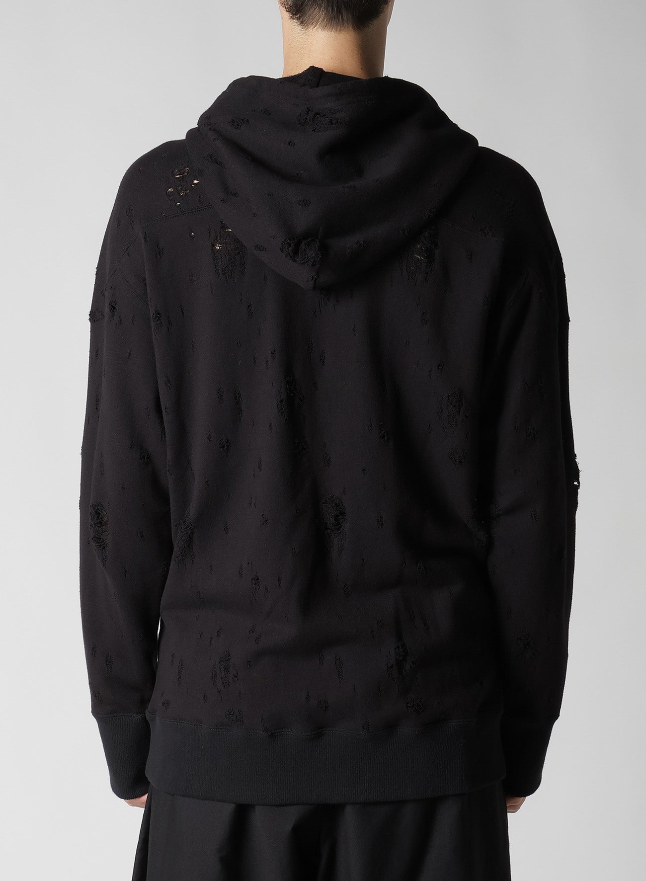 Damaged Lining Yoke Hoodie - Trendy Distressed Streetwear for Men & Women | Perfect for Casual Outfits, Layering & Urban Fashion