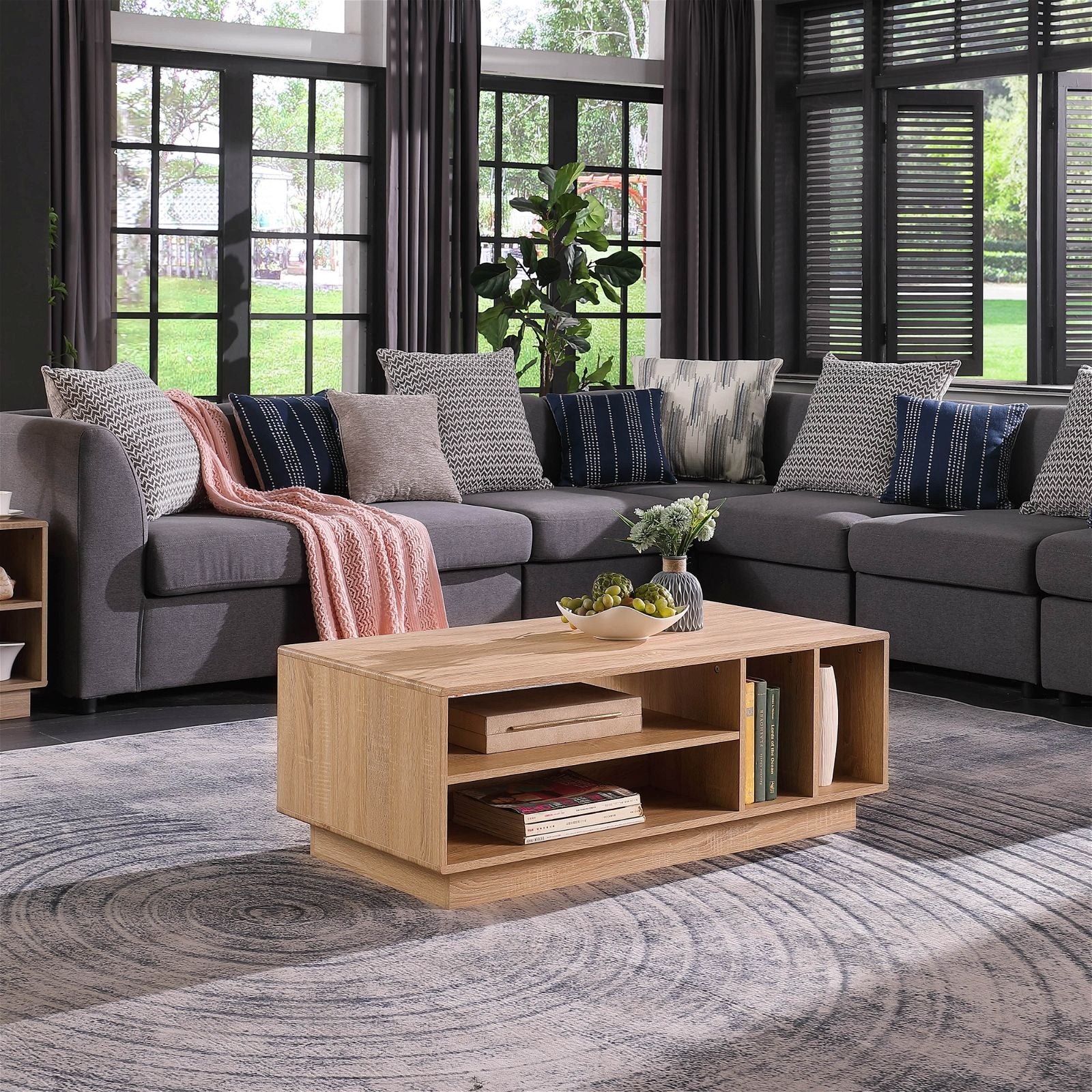 Tauris™ Encore Light Oak Coffee Table - Modern Living Room Furniture for Home Decor & Stylish Gatherings