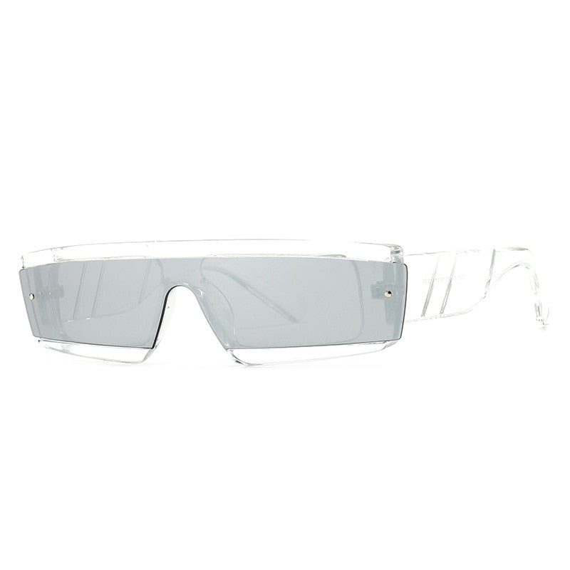 CCspace Unisex Square Full Rim Resin Steam Punk Sunglasses with Single Lens - Perfect for Outdoor Activities, Cosplay, and Vintage Fashion