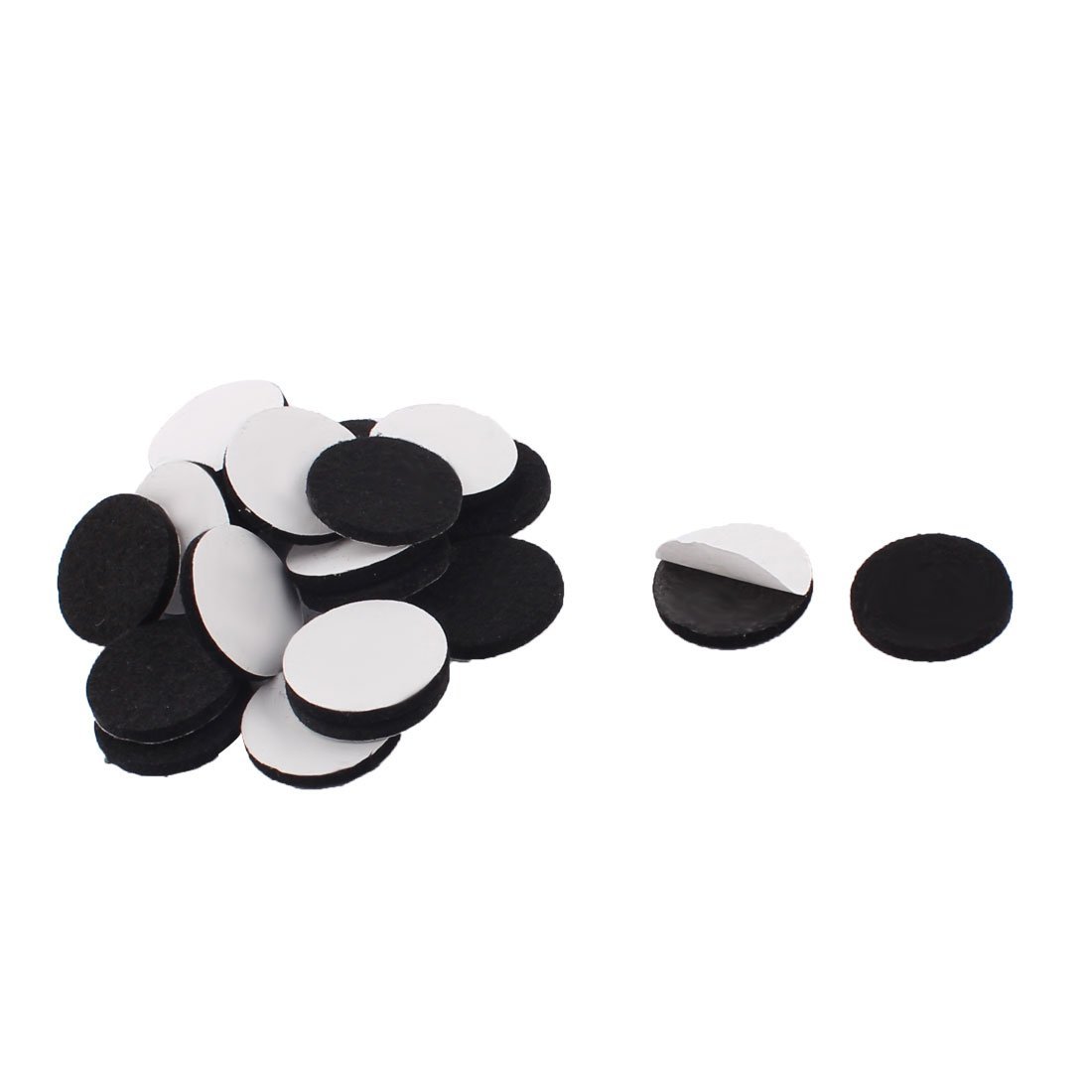 uxcell 25mm Self Stick Furniture Felt Pads - 20pcs Black Non-Slip Sofa Leg Protectors for Hardwood Floors & Tables - Scratch Protection & Noise Reduction for Home & Office Use