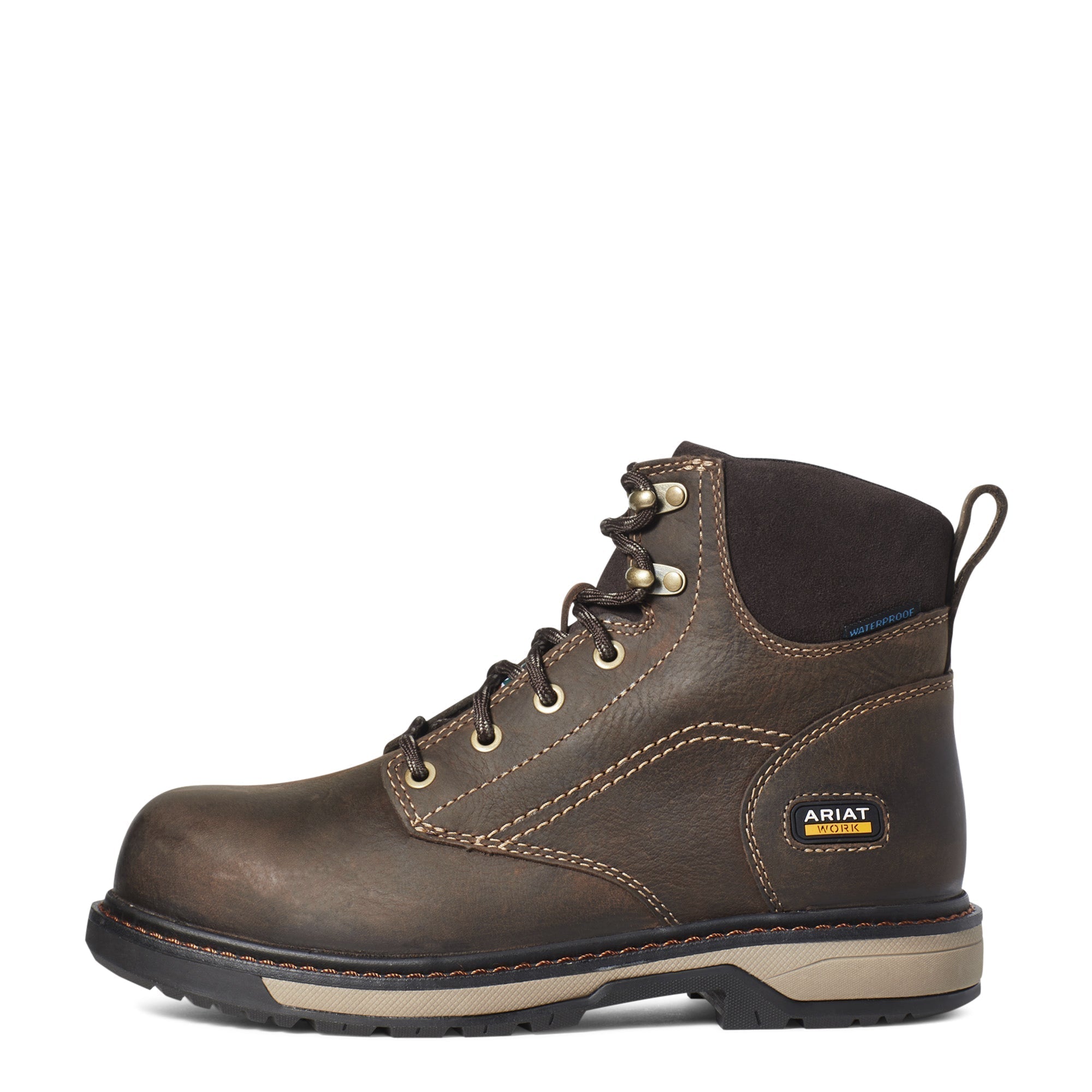 Riveter 6 Women's CSA Certified Waterproof Composite Toe Work Boots - Brown - Durable Safety Shoes for Construction, Warehouse & Outdoor Work