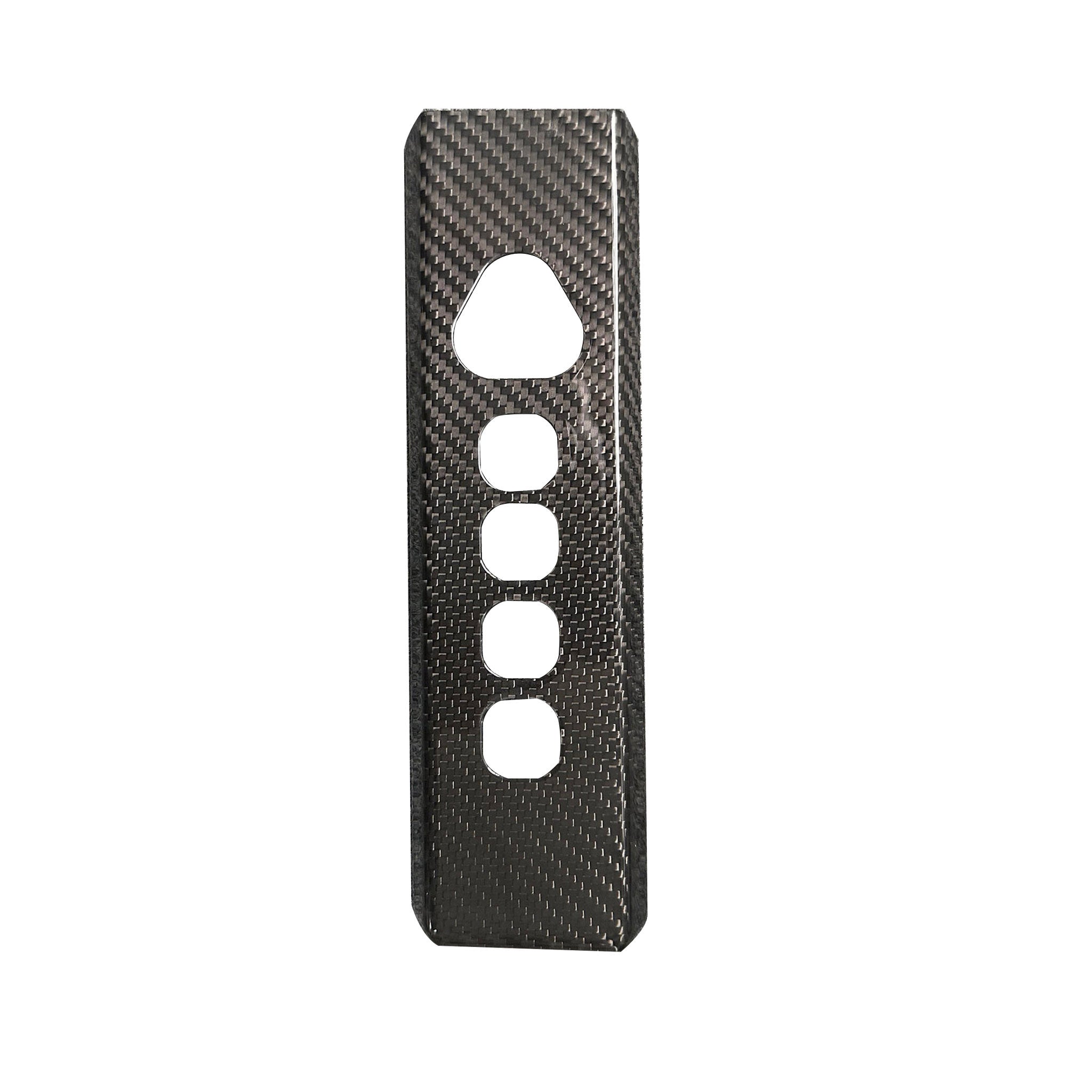 Premium Real Carbon Fiber Cybertruck Shift Buttons & Overhead Console Trim Cover - Upgrade Your Tesla Interior with Durable Custom Accessories for Enhanced Driving Experience