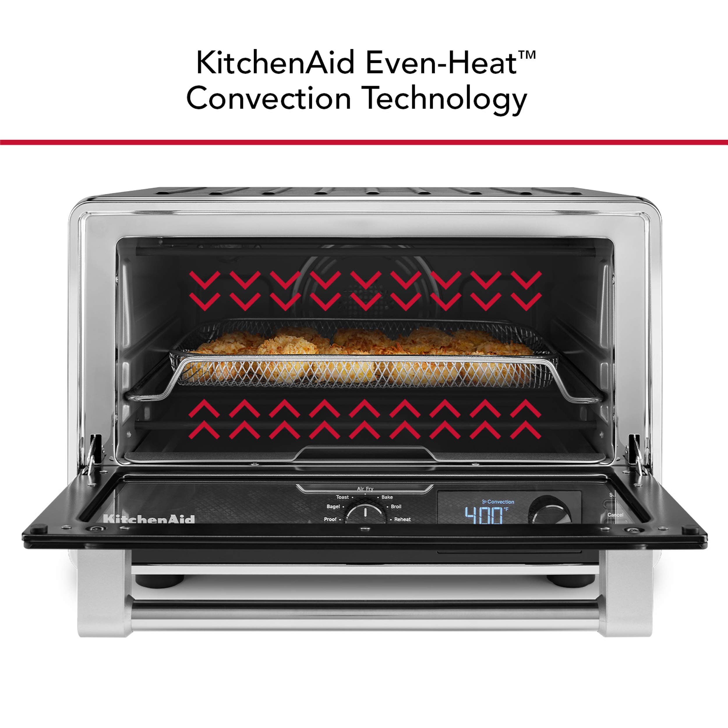 KitchenAid KCO128CU Digital Countertop Oven with Air Fry, Convection Bake & Pizza Stone - 12