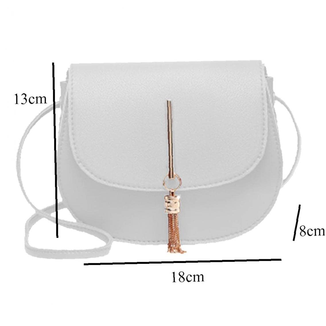 Genuine PU Leather Crossbody Bags for Women - Stylish Flap Shoulder Bag with Tassel Decoration, Compact Phone Purse Handbag | Perfect for Work, Travel & Everyday Use