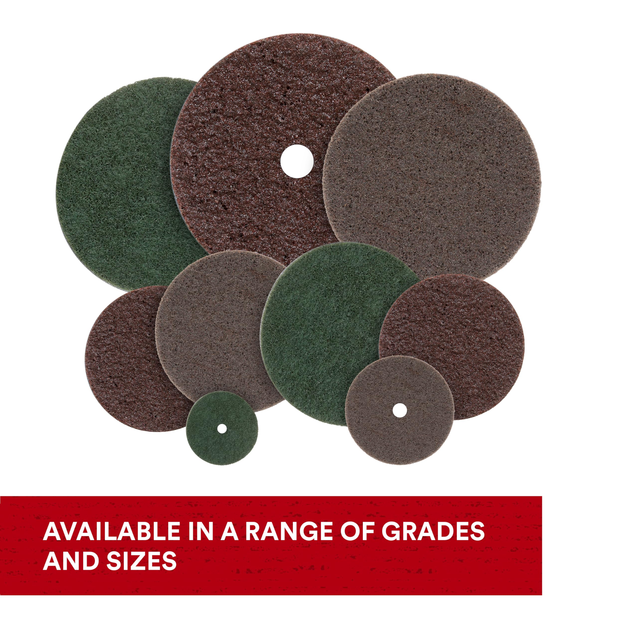 3M Scotch-Brite SE Surface Conditioning Disc - Hook & Loop Backing, Medium Grit Aluminum Oxide, 4.5 Inch No Hole, Heavy Duty & Durable (Pack of 50) - Perfect for Metal Finishing, Rust Removal & Surface Preparation in Automotive, Woodworking & Industrial Applications