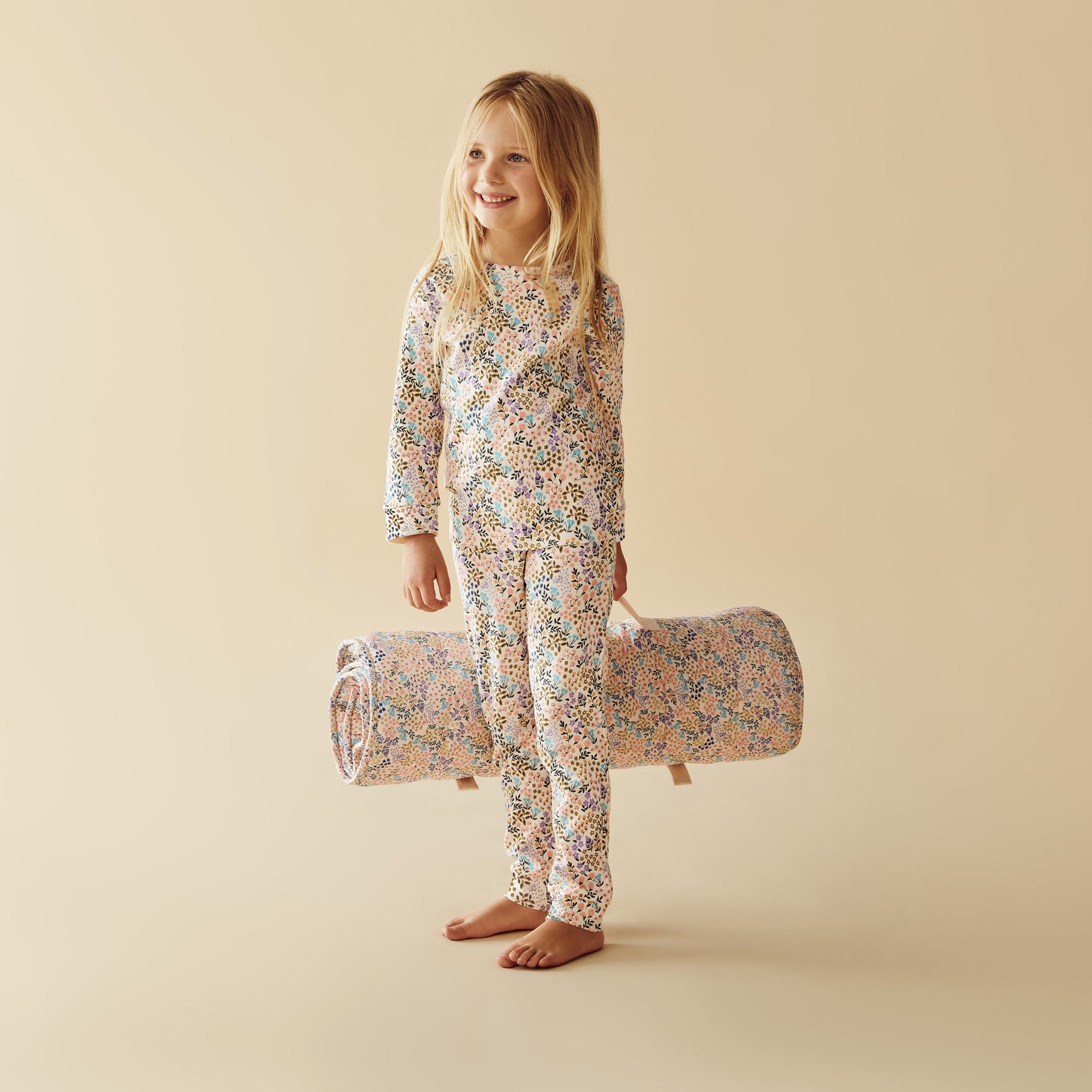 Tiny Bloom Organic Cotton Long Sleeve Pajamas for Women - Soft & Comfortable Sleepwear for Nighttime & Lounge Wear