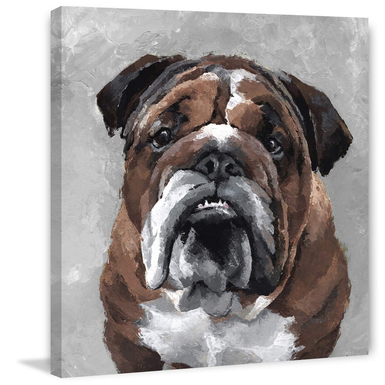 Parvez Taj Looking Bored Abstract Painting Print - 18x18 Inch Wrapped Canvas Wall Art for Living Room, Bedroom & Office Decor