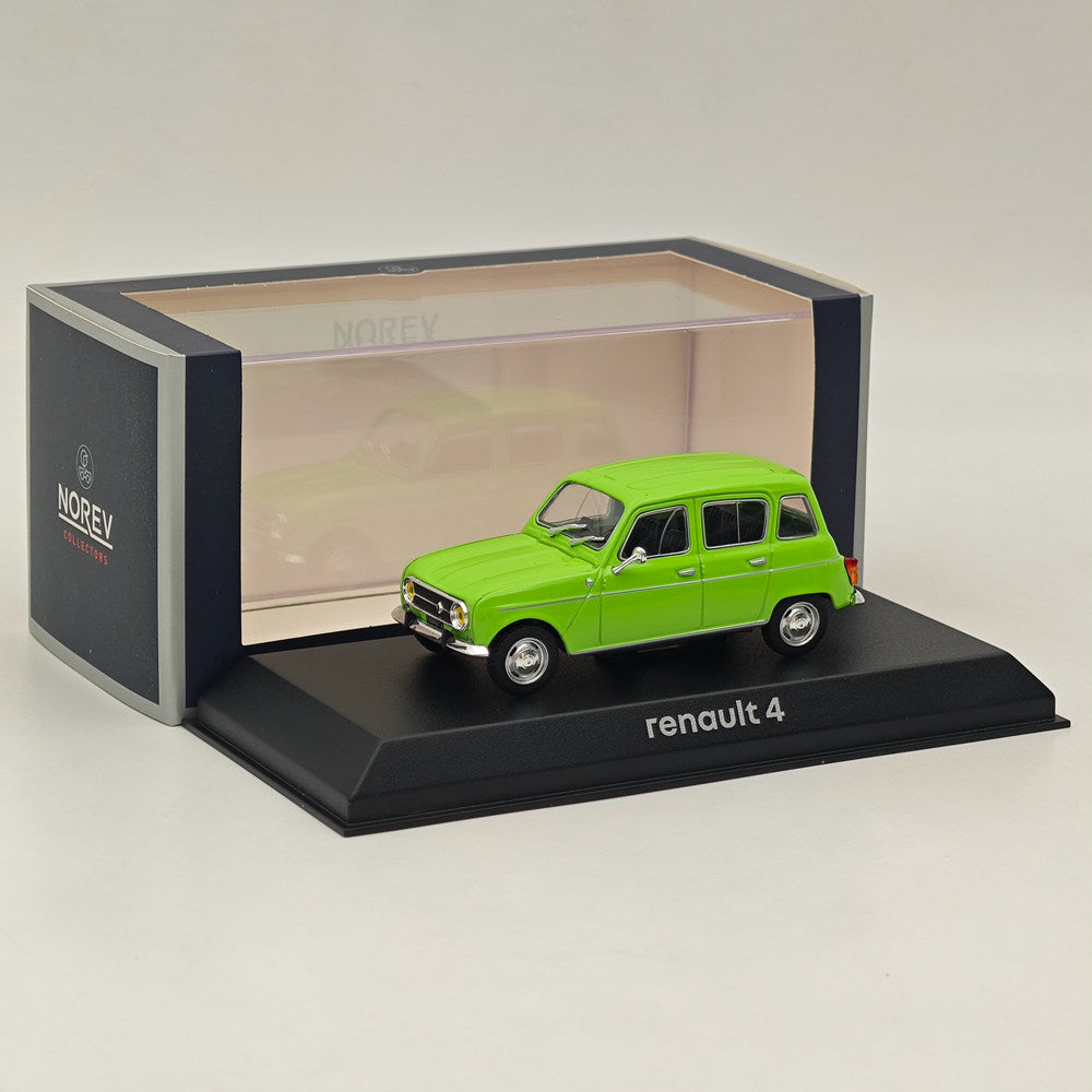 1/43 Scale Norev Renault R4 1972 Diecast Model Car - Limited Edition Green Collectible for Display & French Vintage Auto Enthusiasts