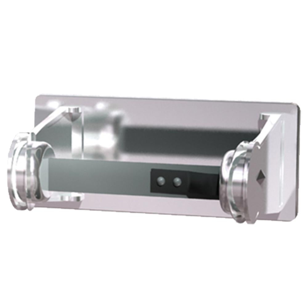 ASI 710 Chrome Single Surface Mounted Toilet Paper Holder - Bathroom Tissue Roll Dispenser for Home, Office & Restroom Use