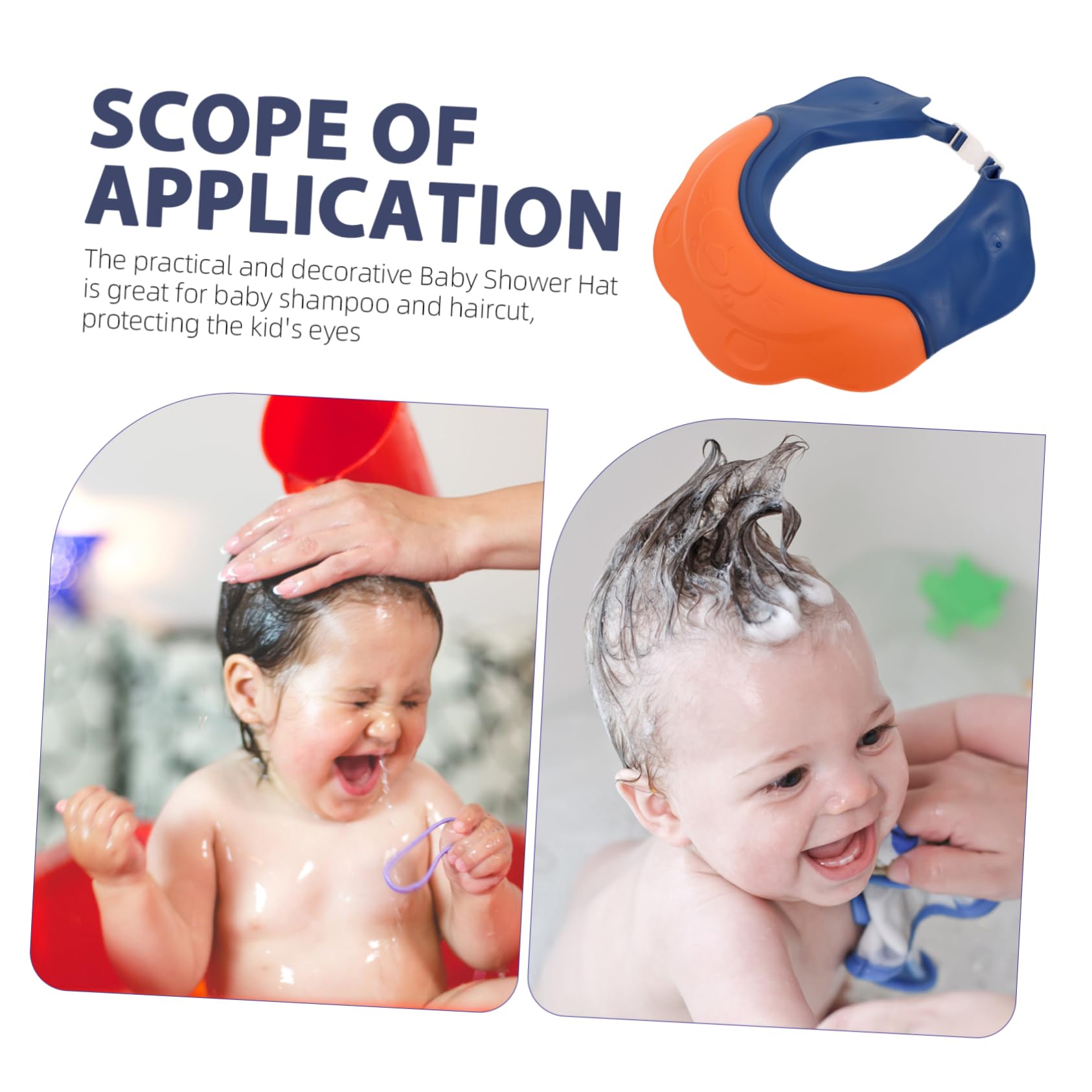 Totority 3-Pack Baby Shower Caps - Waterproof Infant Bath Visor & Hair Protection for Toddlers - Perfect for Bath Time, Swimming & Hair Care