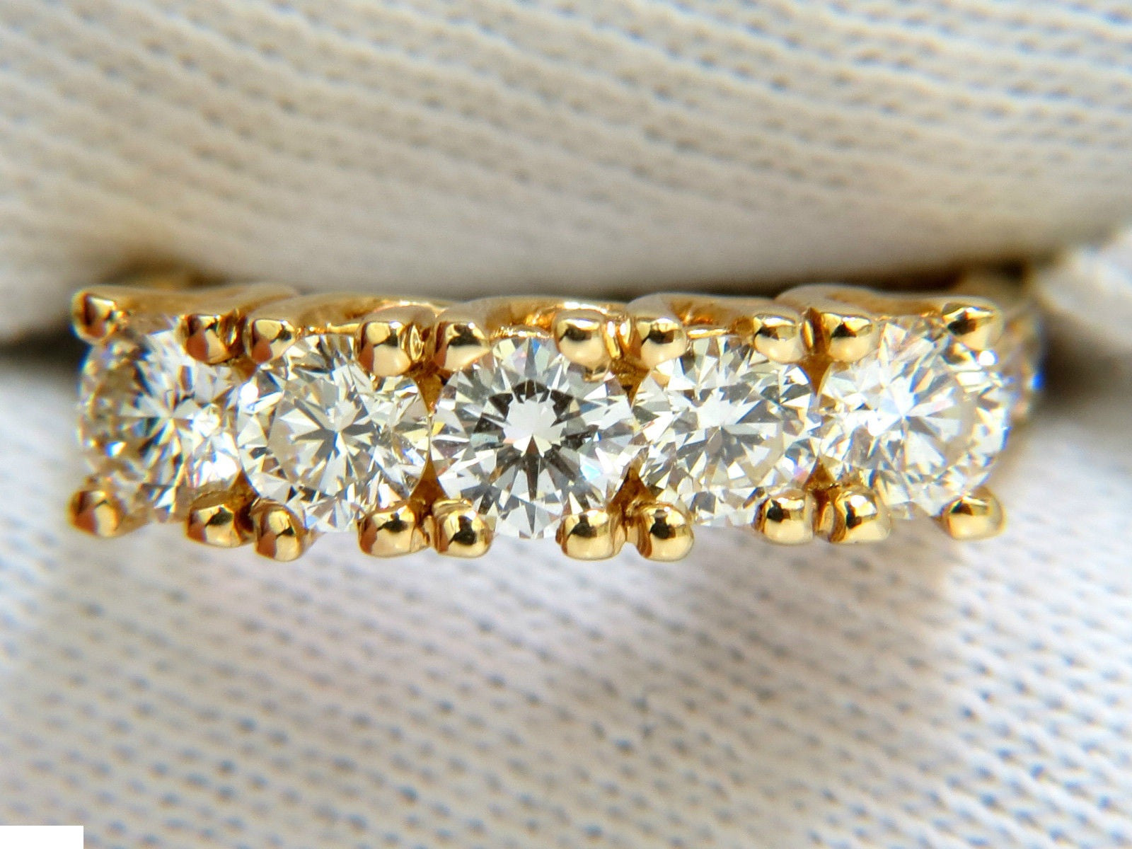 1.82CT Diamond Band Ring with Pave Shoulders in 14K Gold - Elegant Wedding, Engagement, or Anniversary Jewelry for Women