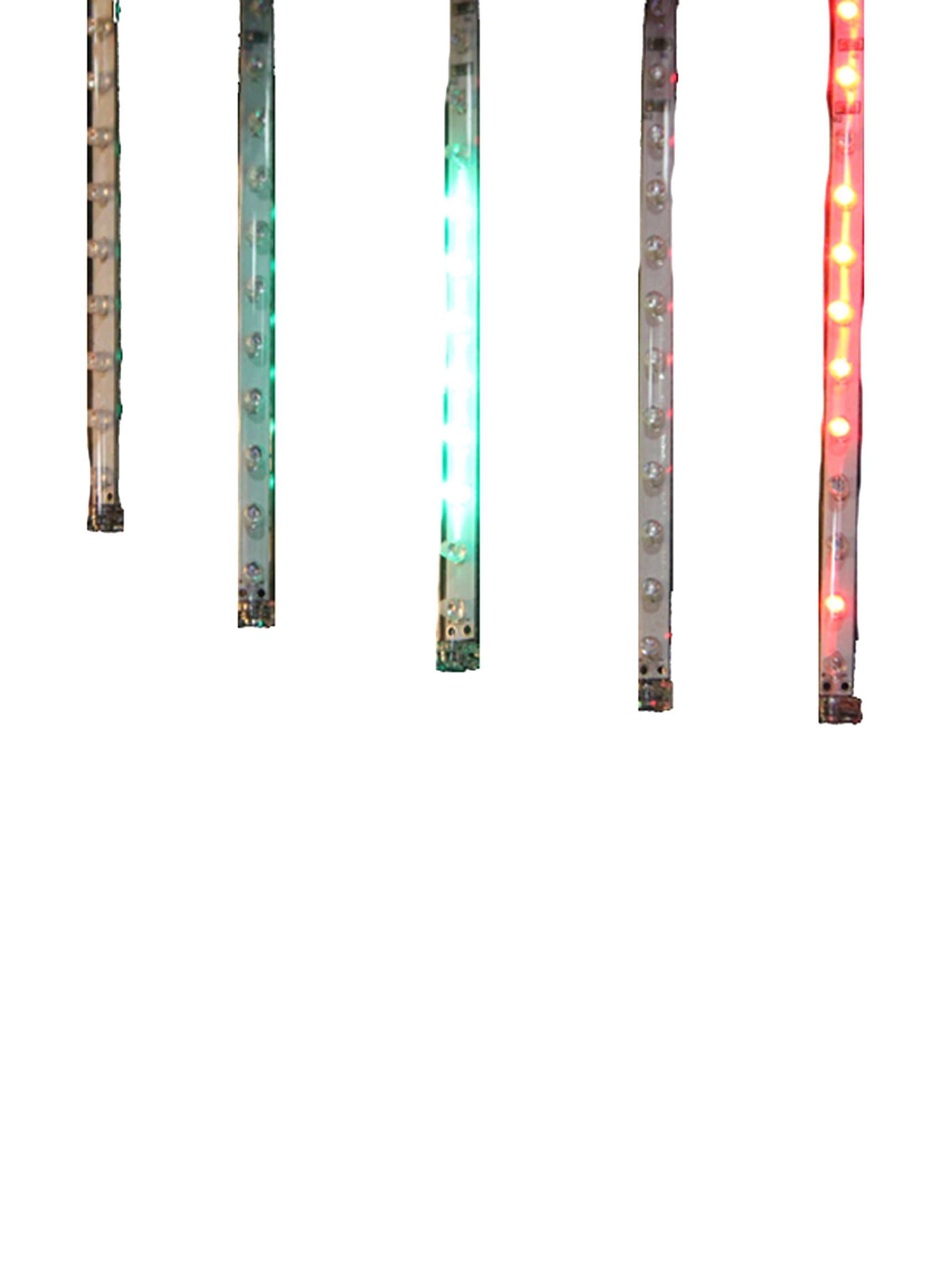 Kurt Adler 5-Light Snowfall Outdoor Christmas String Lights with Adapter - 7-Inch Multi-Colored LED Holiday Decor for Patio, Garden & Yard