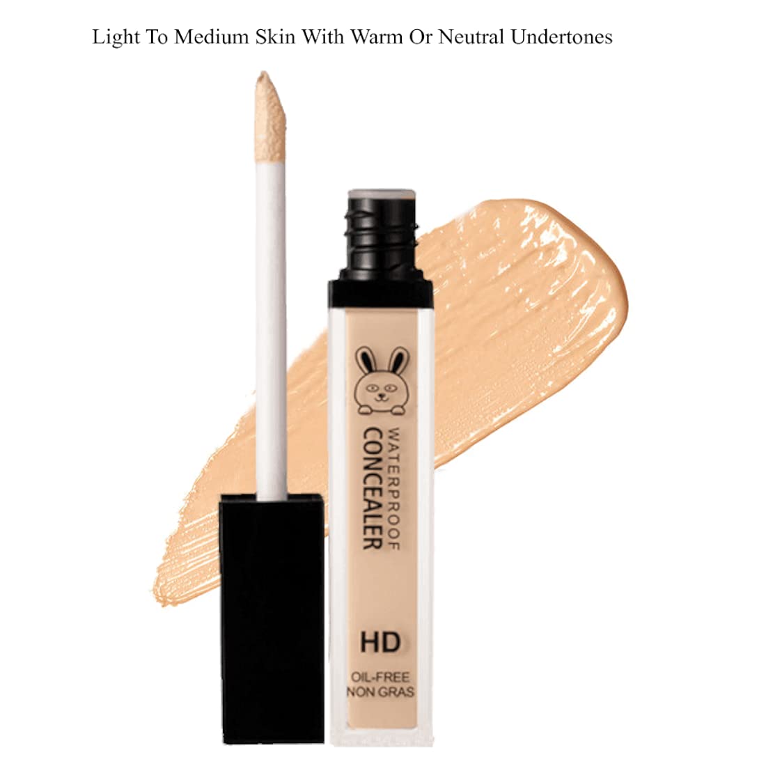 ME NOW HD Oil-Free Non-Greasy Waterproof Liquid Concealer | Matte Long-Lasting Face Concealer for Flawless Coverage | Perfect for Daily Wear, Special Occasions & Photo Shoots (Medium)