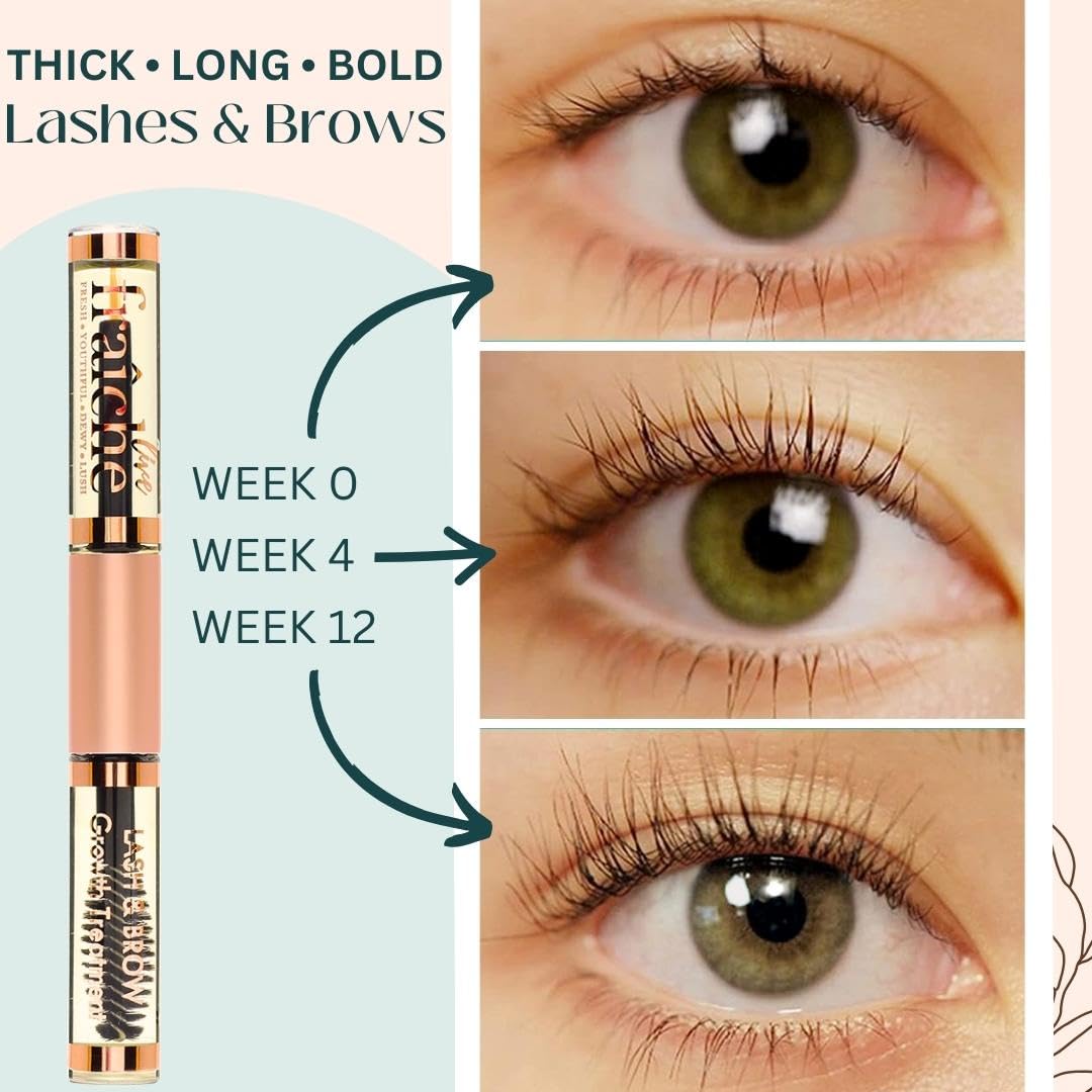Organic Castor Oil for Eyelashes & Eyebrows Growth - 100% Pure Cold Pressed Hexane-Free (2oz) with Mascara Tube - USDA Certified by Live Fraiche - Natural Lash & Brow Serum for Thicker Hair - Perfect for Nighttime Treatment & Daily Conditioning