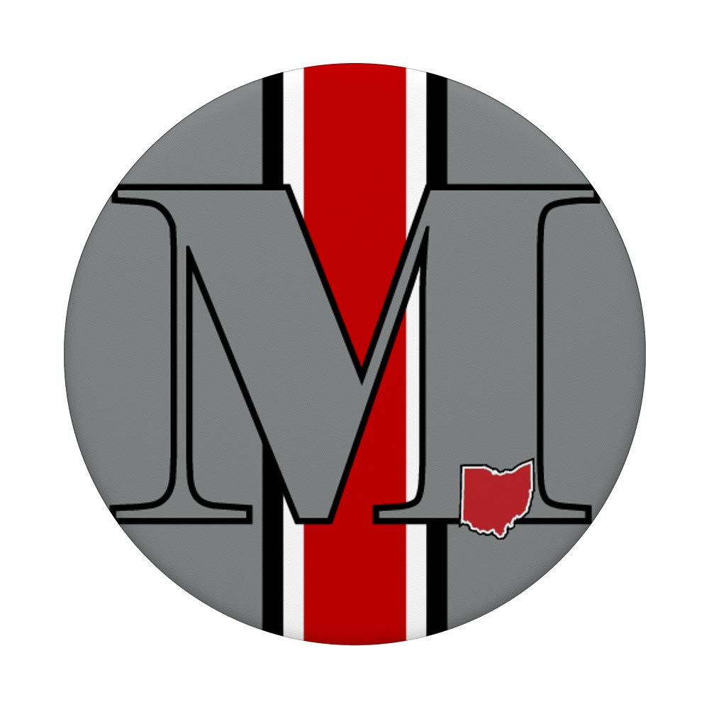 State of Ohio Letter M PopSocket PopGrip: Swappable Phone & Tablet Grip for Secure Hold, Perfect for Travel, Work, and Everyday Use
